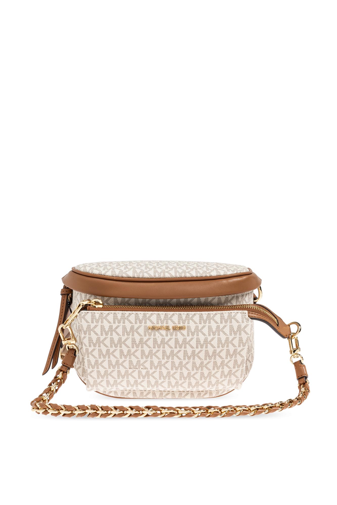 Michael Kors Gold belt bag with chain and jeweled studs Michael Kors Swag Chain Leather Belt | Neiman Marcus main image 3