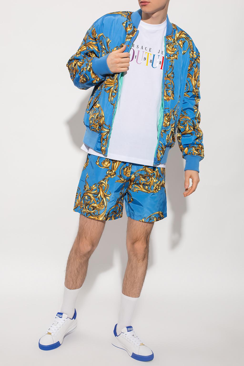 Versace Jeans Couture Shorts With Regalia Baroque Motif in Blue for Men |  Lyst