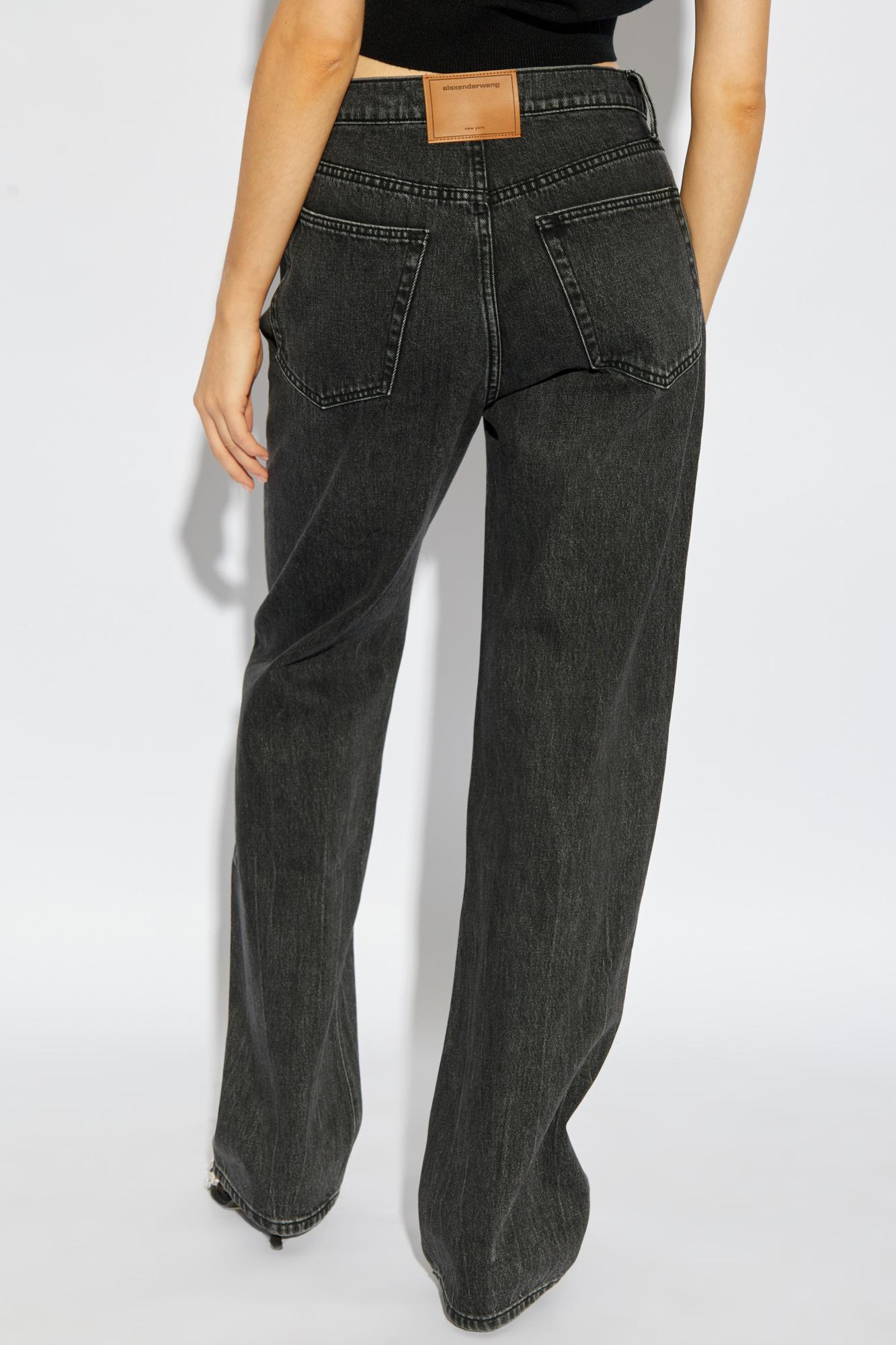 Alexander Wang Jeans With Logo in Black | Lyst