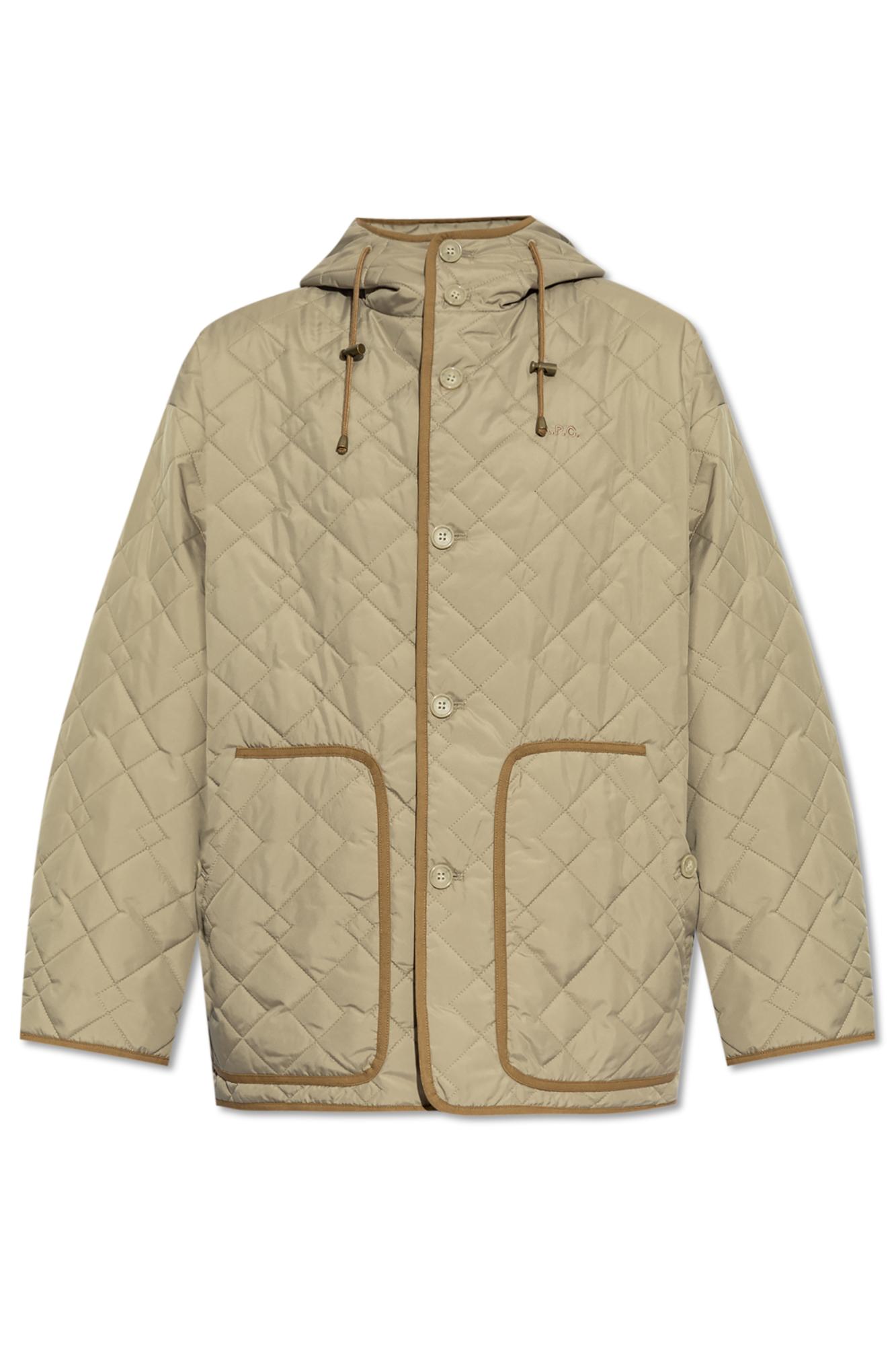 Quilted Jacket With Hood in Natural for Men Lyst UK