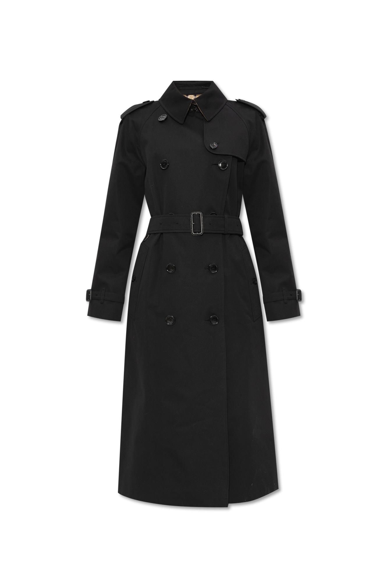 【Sky】Burberry Waterlooトレンチコート 未着用 UK2 ロング ウォータールー ヘリテージ トレンチコート (ハニー