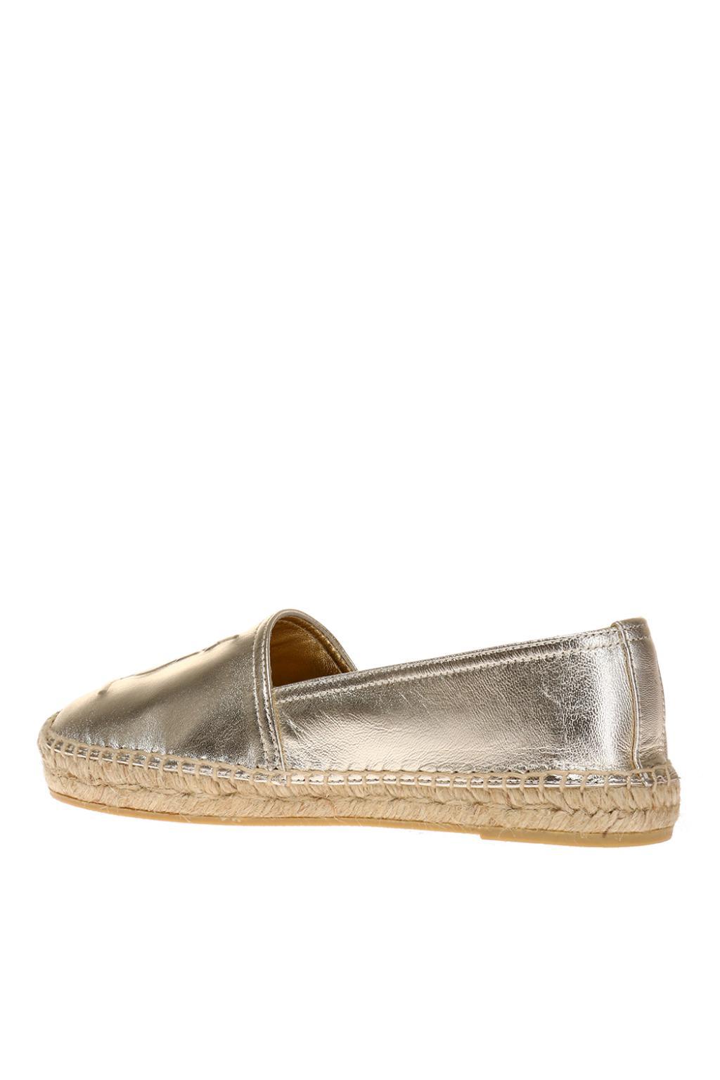 saint laurent gold espadrilles