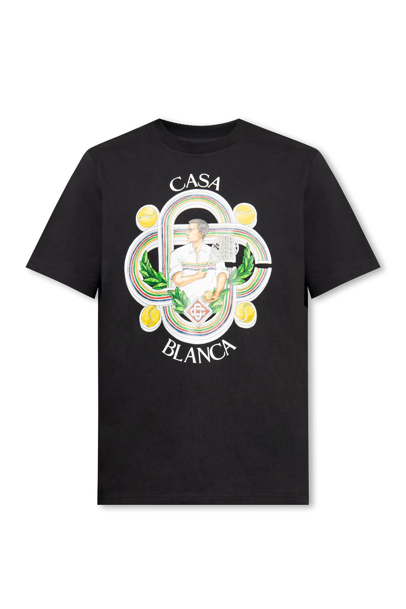 CASABLANCA Printed T-shirt in Black | Lyst