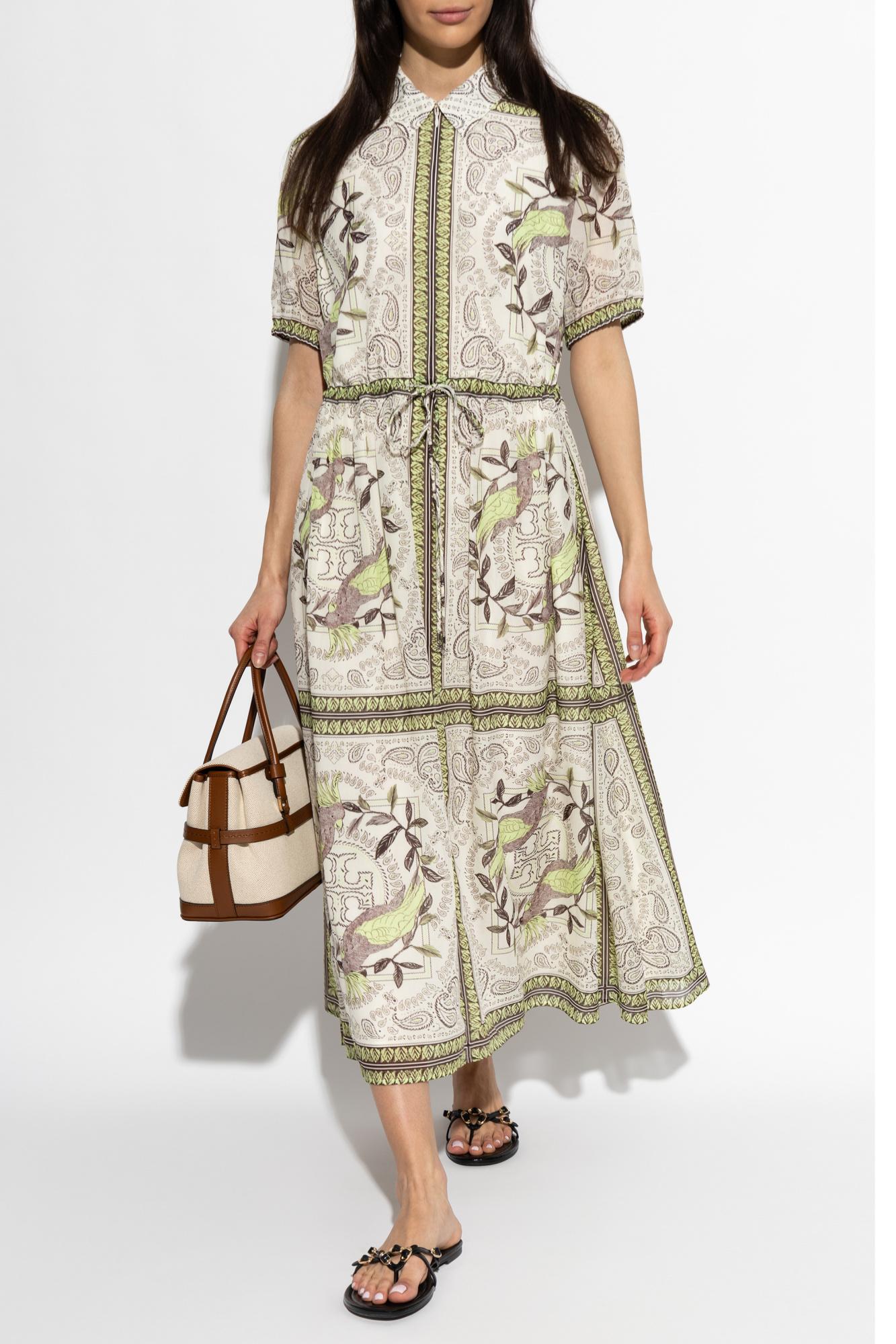 sachin and babi light blue dress Tory Burch Eyelet Embroidered Dress (Cotton Stripe)