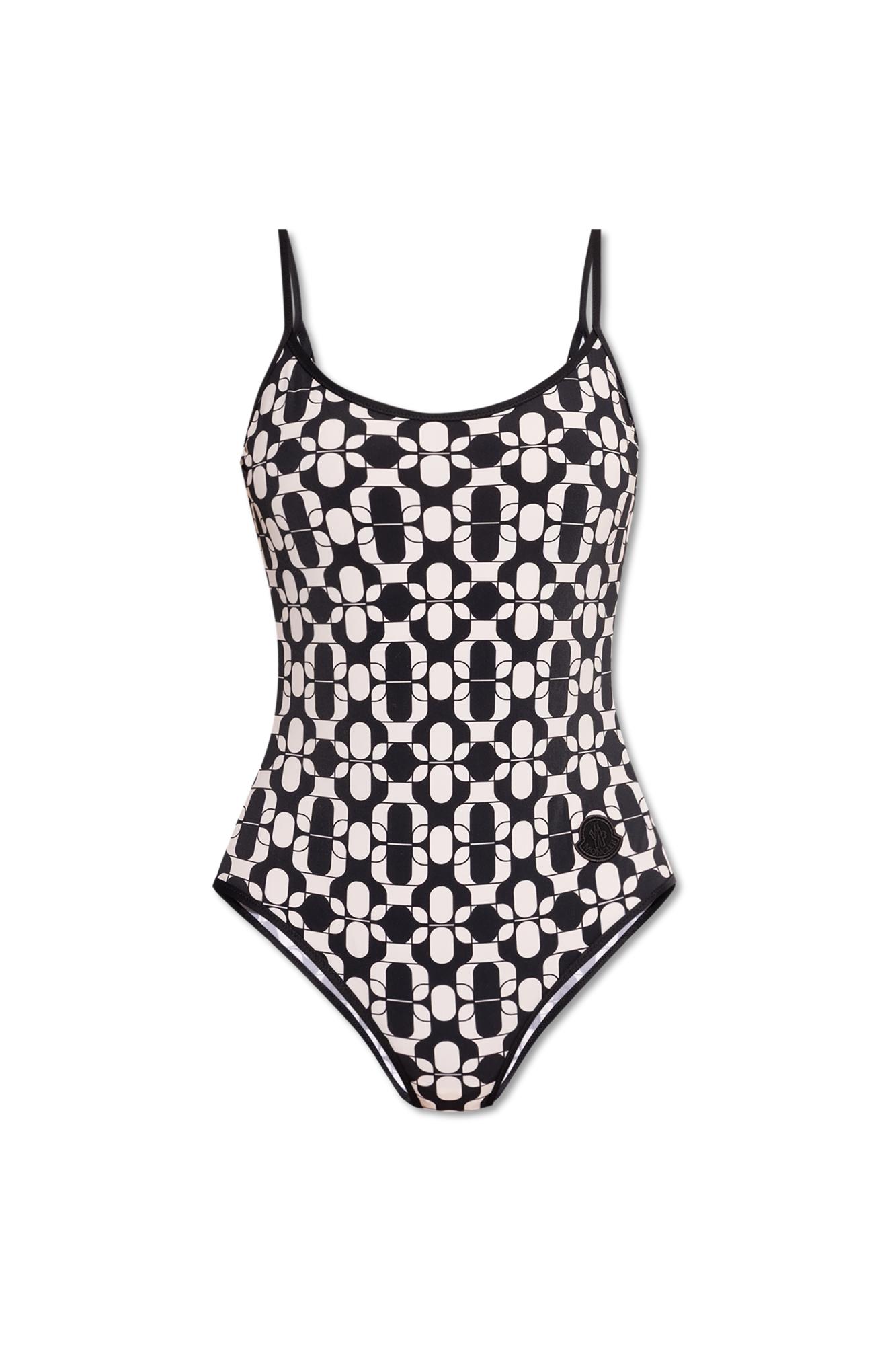 ワンピース水着 MONCLER Woman Swimsuit White K10939G00005M6334 P90 Moncler Black Zip-Up One-Piece Swimsuit - 60h Pink