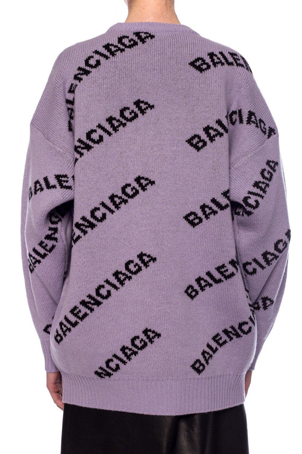 Balenciaga Logo-pattern Stretch-wool 