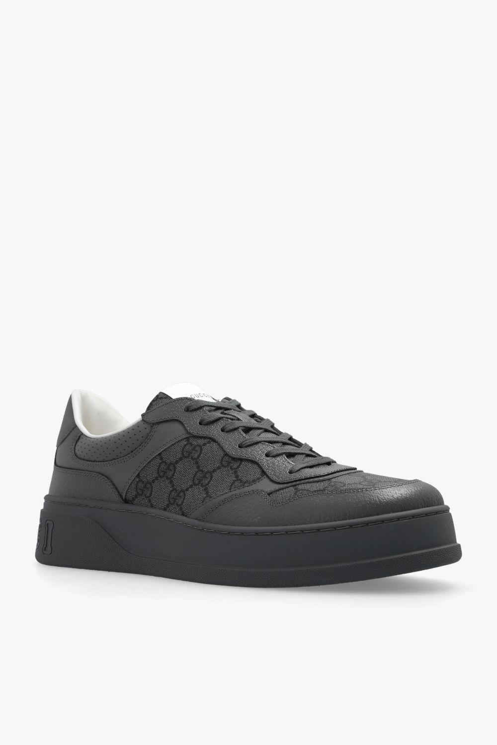 Gucci Chunky B Leather And Canvas Low-top Trainers in Gray for Men | Lyst