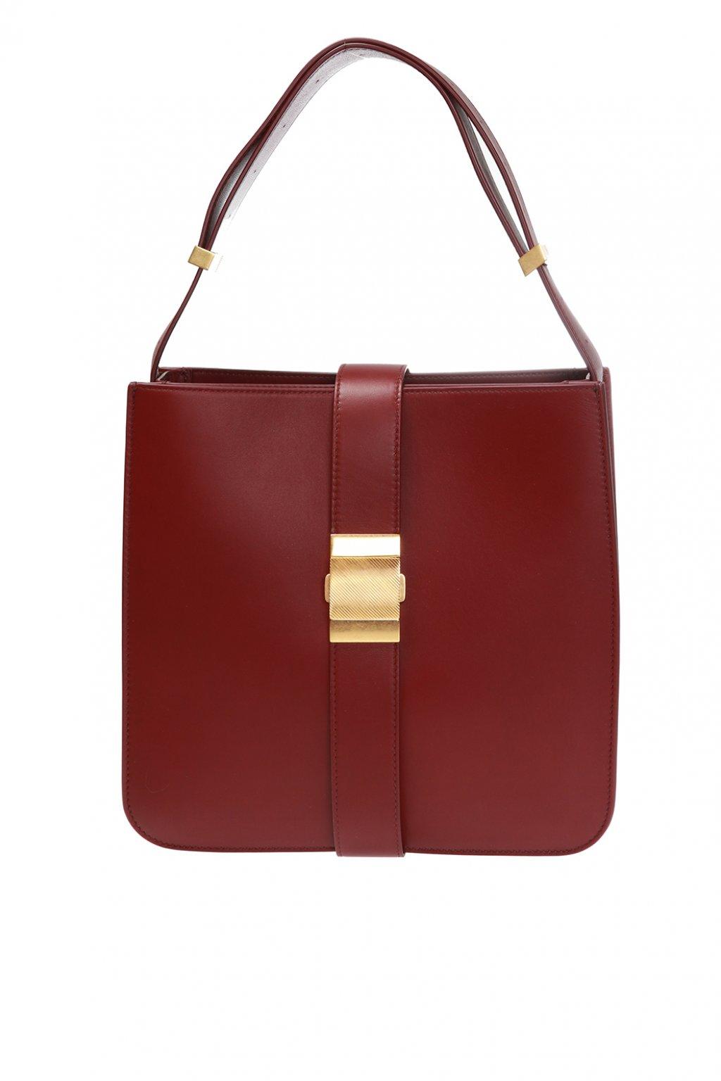 Bottega Veneta Leather 'marie' Shoulder Bag in Burgundy (Red) - Lyst