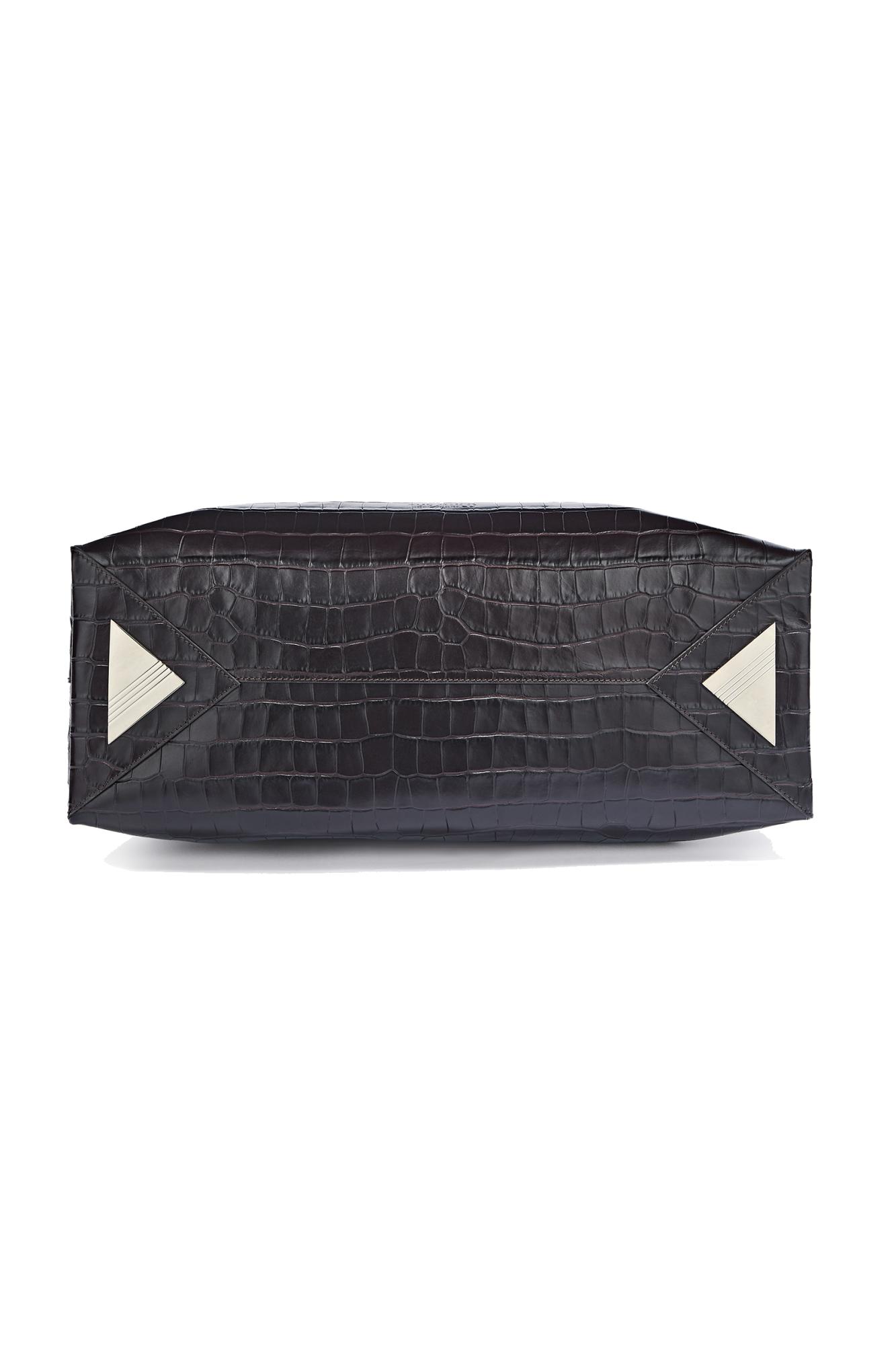 トートバッグ The Attico Structured Crocodile-Effect Brown Bag With 30809080_59817516_600.jpg