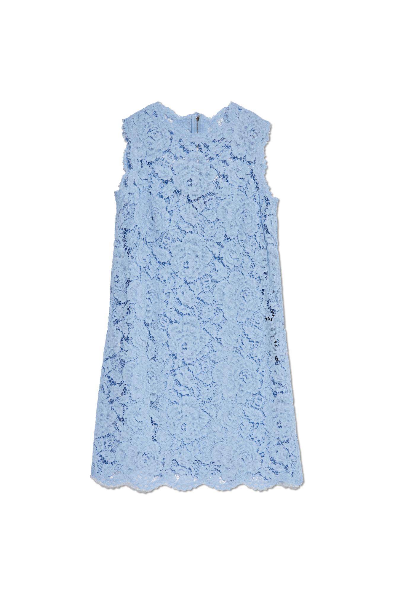 Dolce & Gabbana Lace Dress in Blue | Lyst Dolce & Gabbana Lace Dress in Blue | Lyst