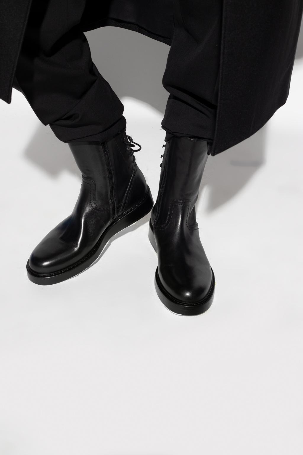 Ann Demeulemeester 'victor' Leather Boots in Black for Men | Lyst