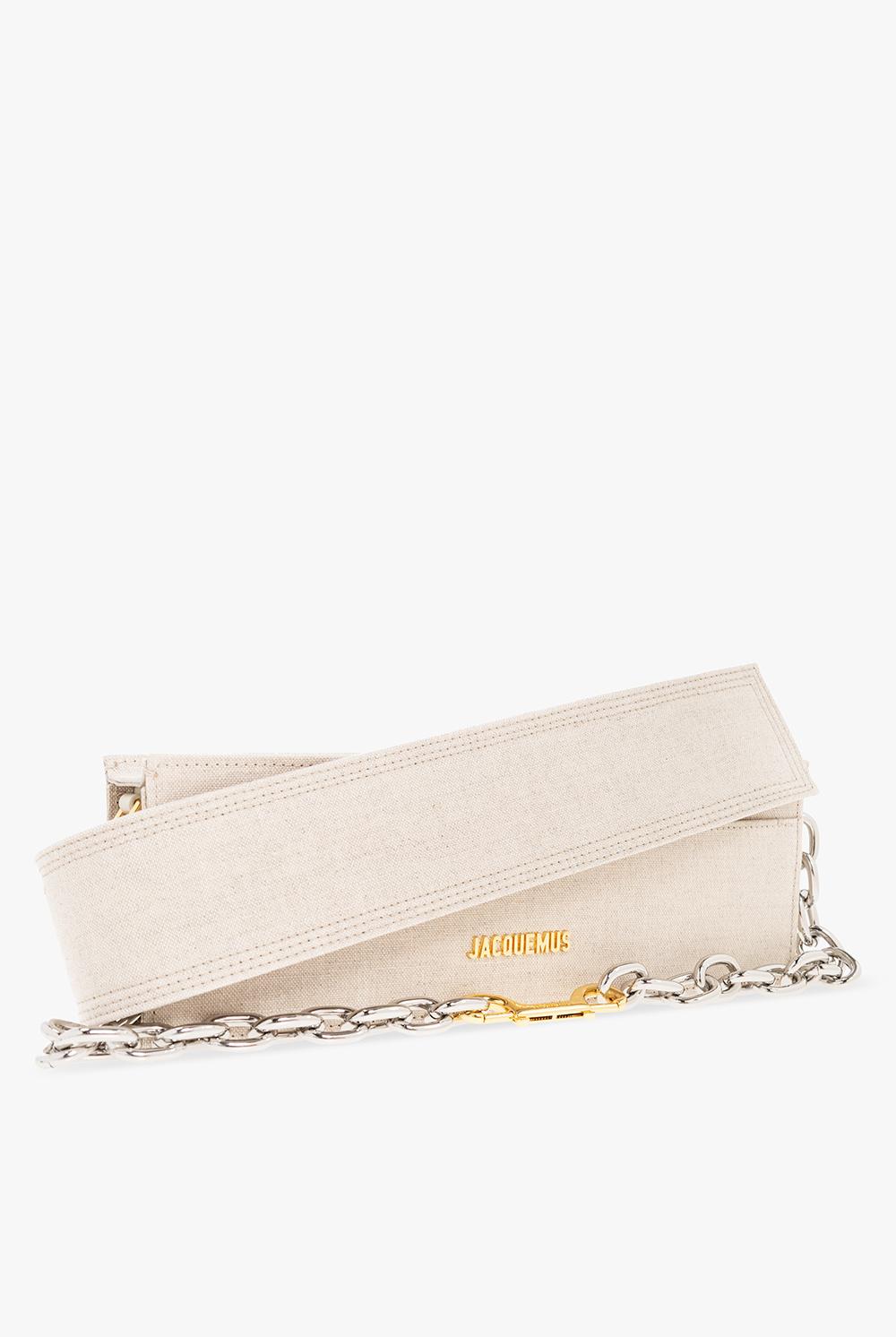 Jacquemus Le Sac Riviera Leather Shoulder Bag In White