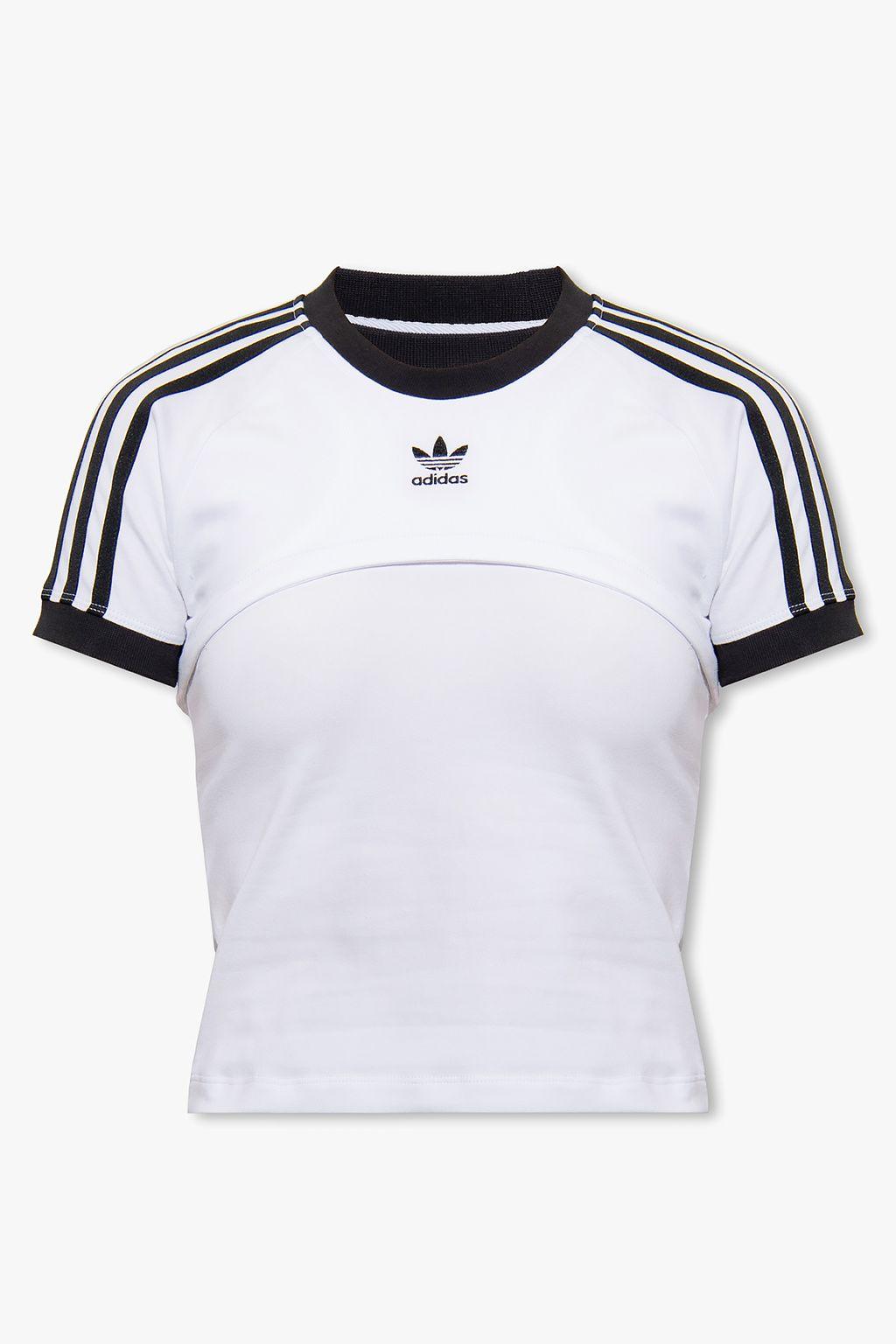 adidas Originals Two-layered Top With Logo in Black | Lyst