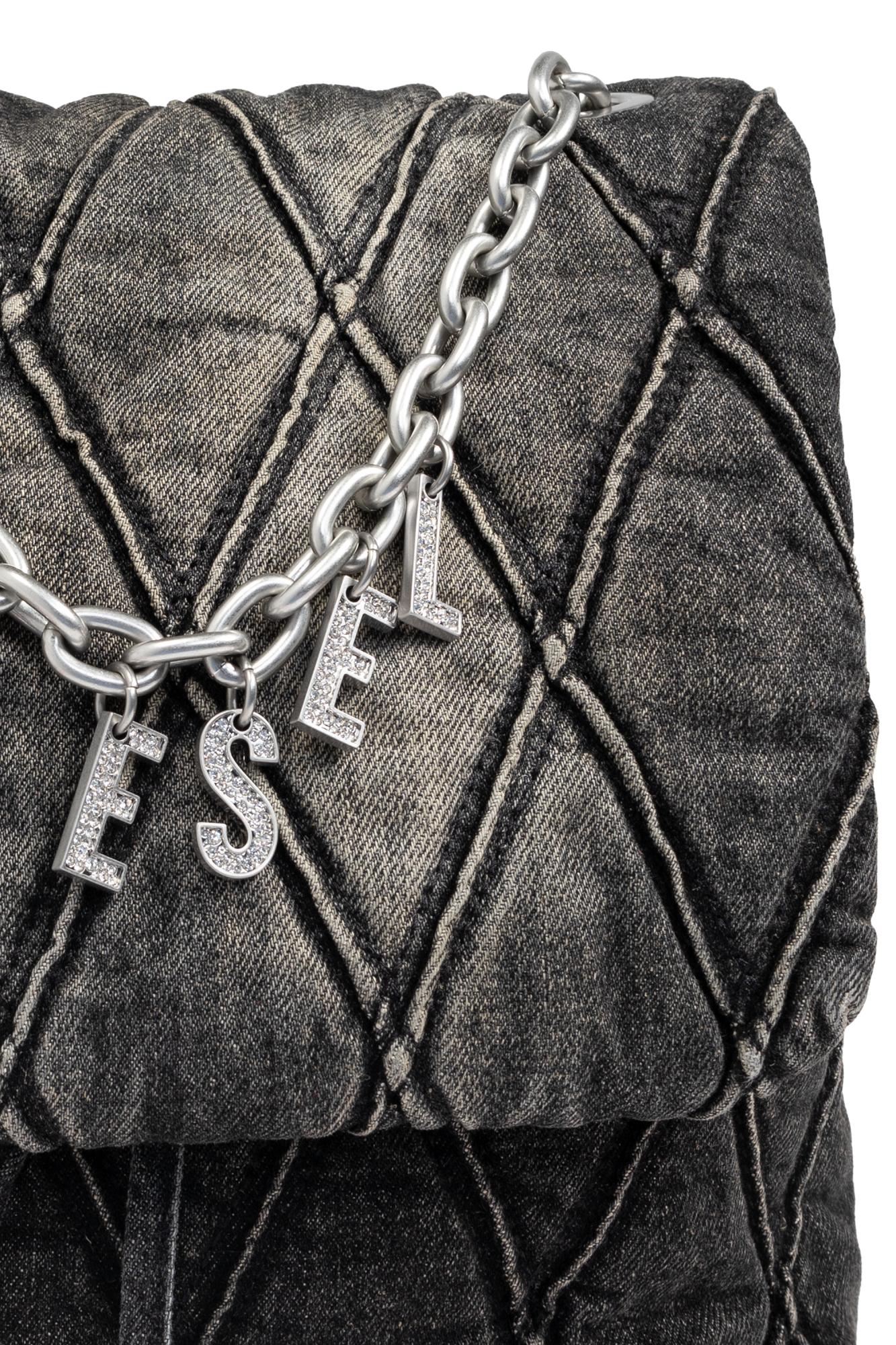 DIESEL Denim Backpack Charm-D in Black | Lyst