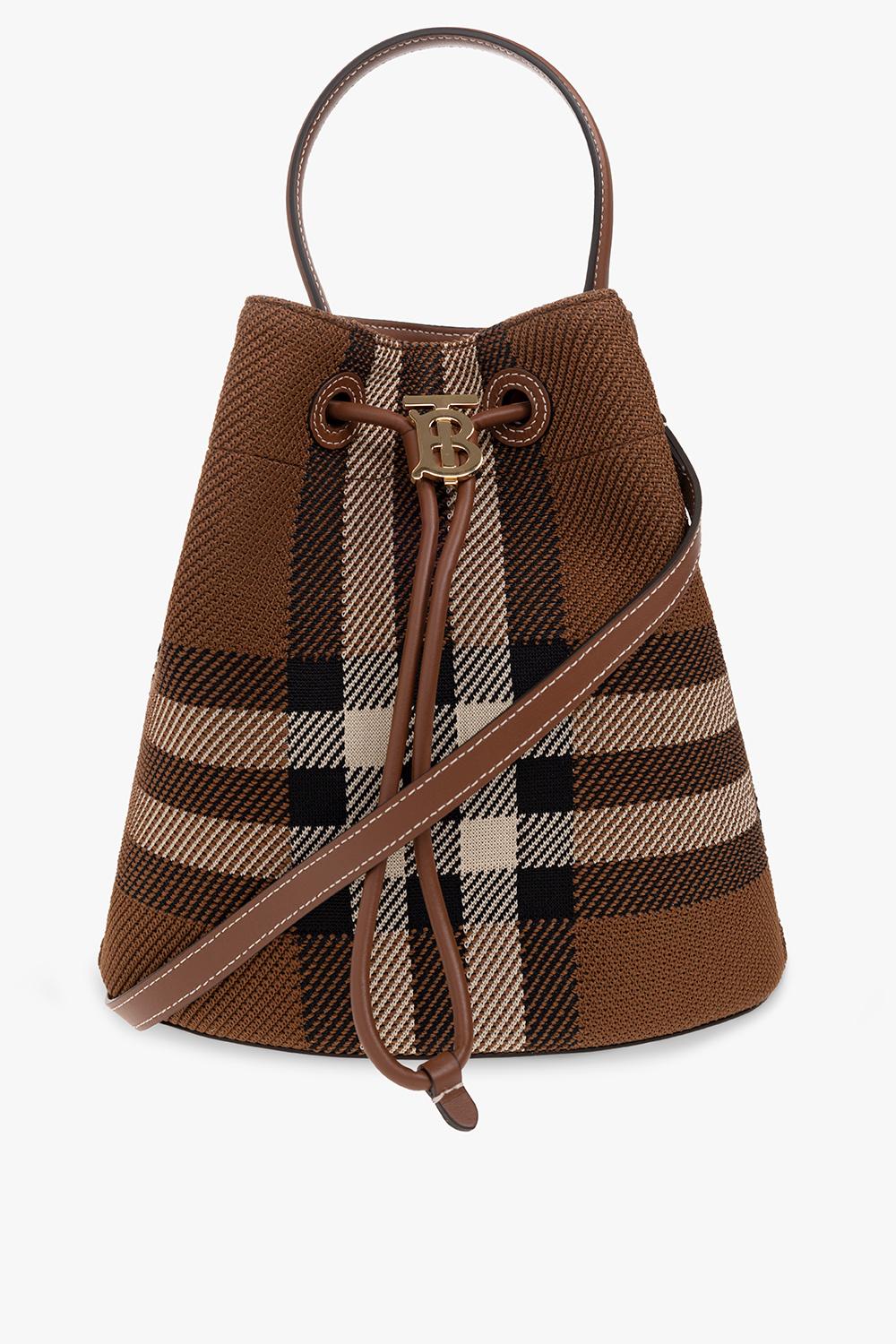 Burberry 'tb Small' Bucket Bag in Brown