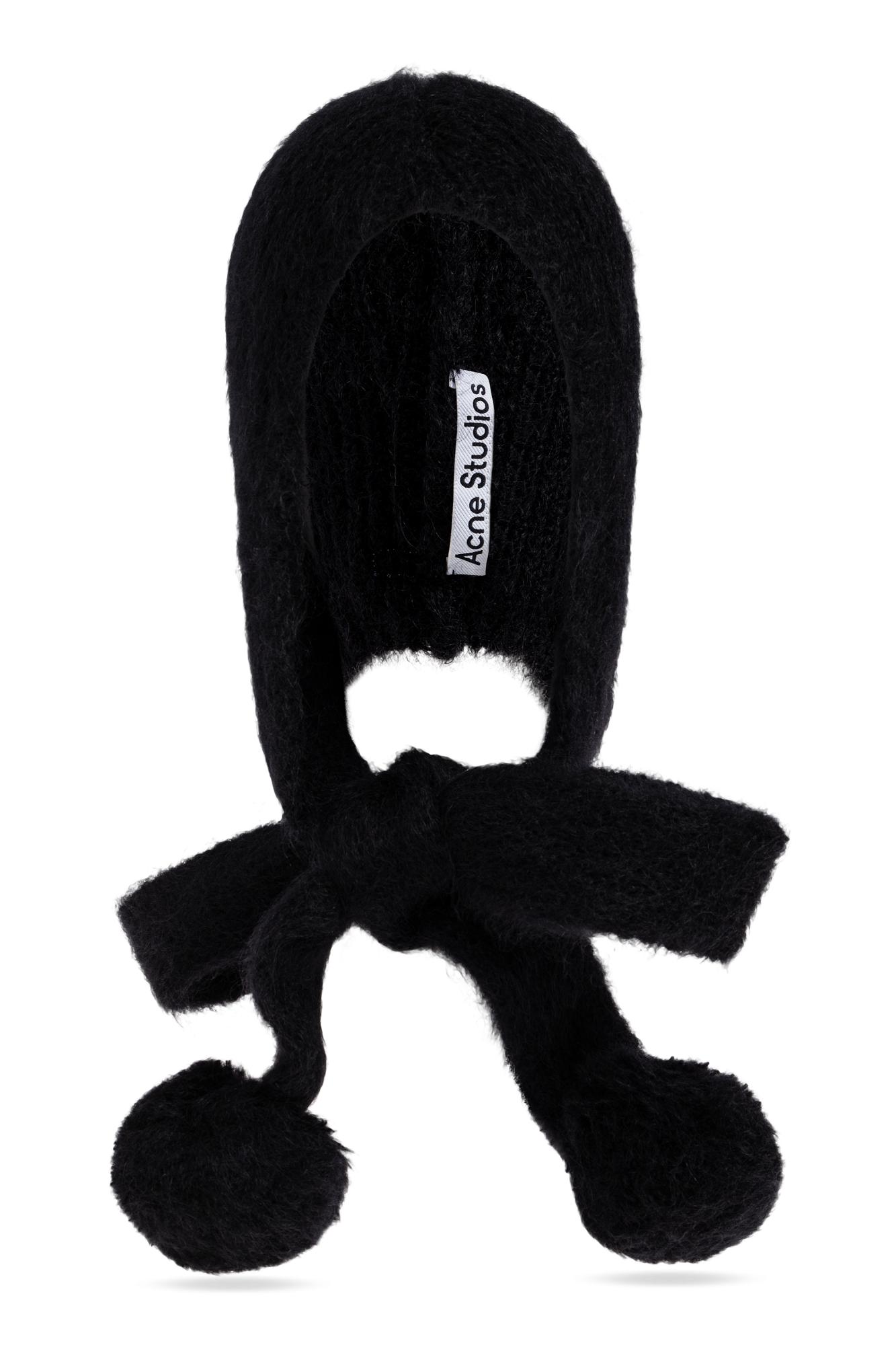 Acne Wool Mohair hat Black Mohair Earflaps Cap (FN-UX-ACCS000195-BLACK) main image 3