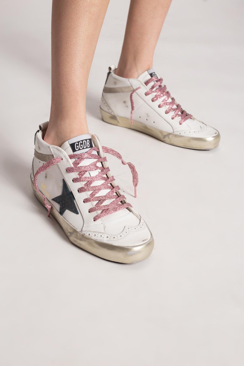 Golden Goose 'mid-star' Sneakers in White | Lyst