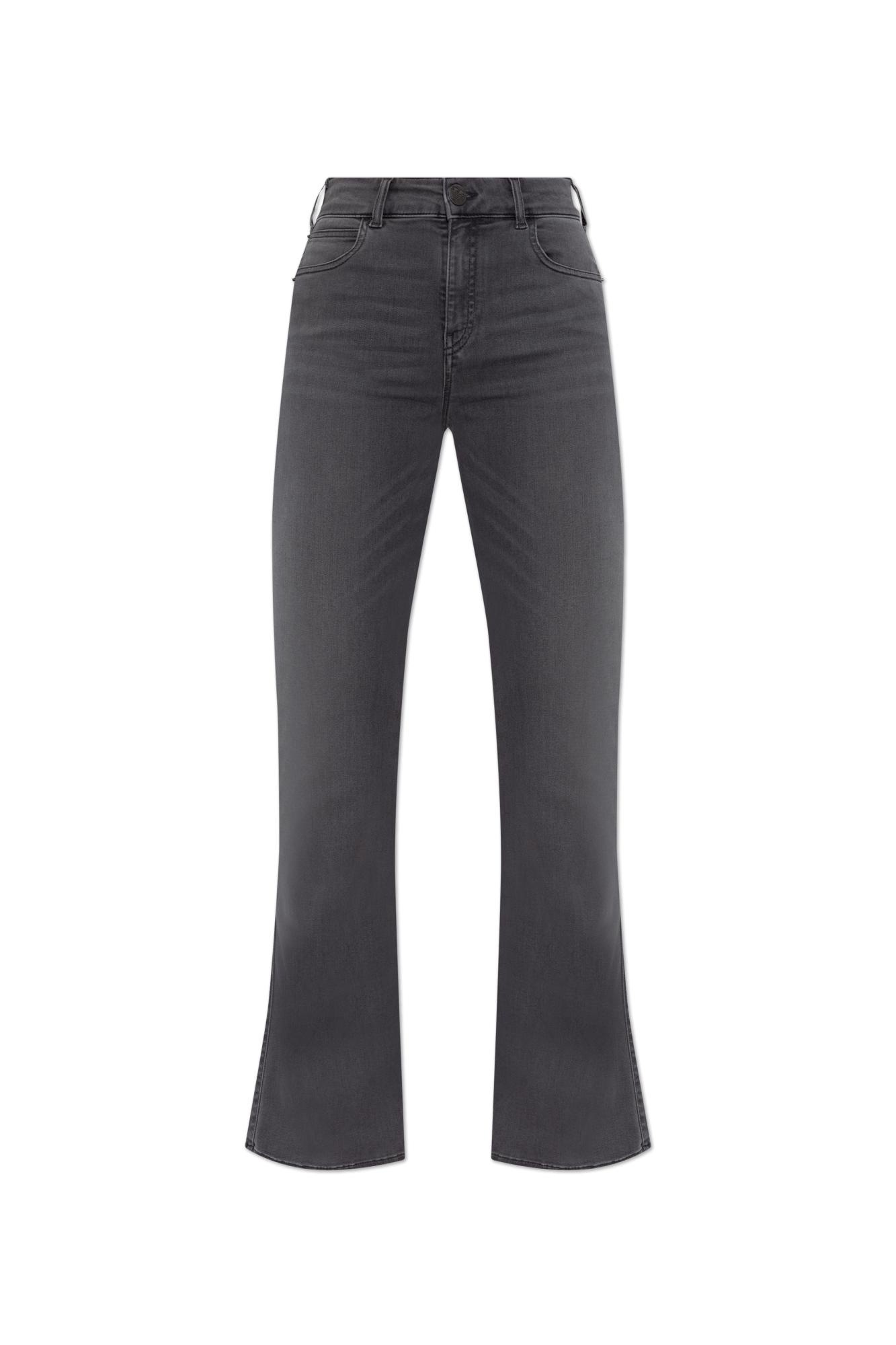 J65 flared fit jeans in satin cotton denim | Armani Exchange