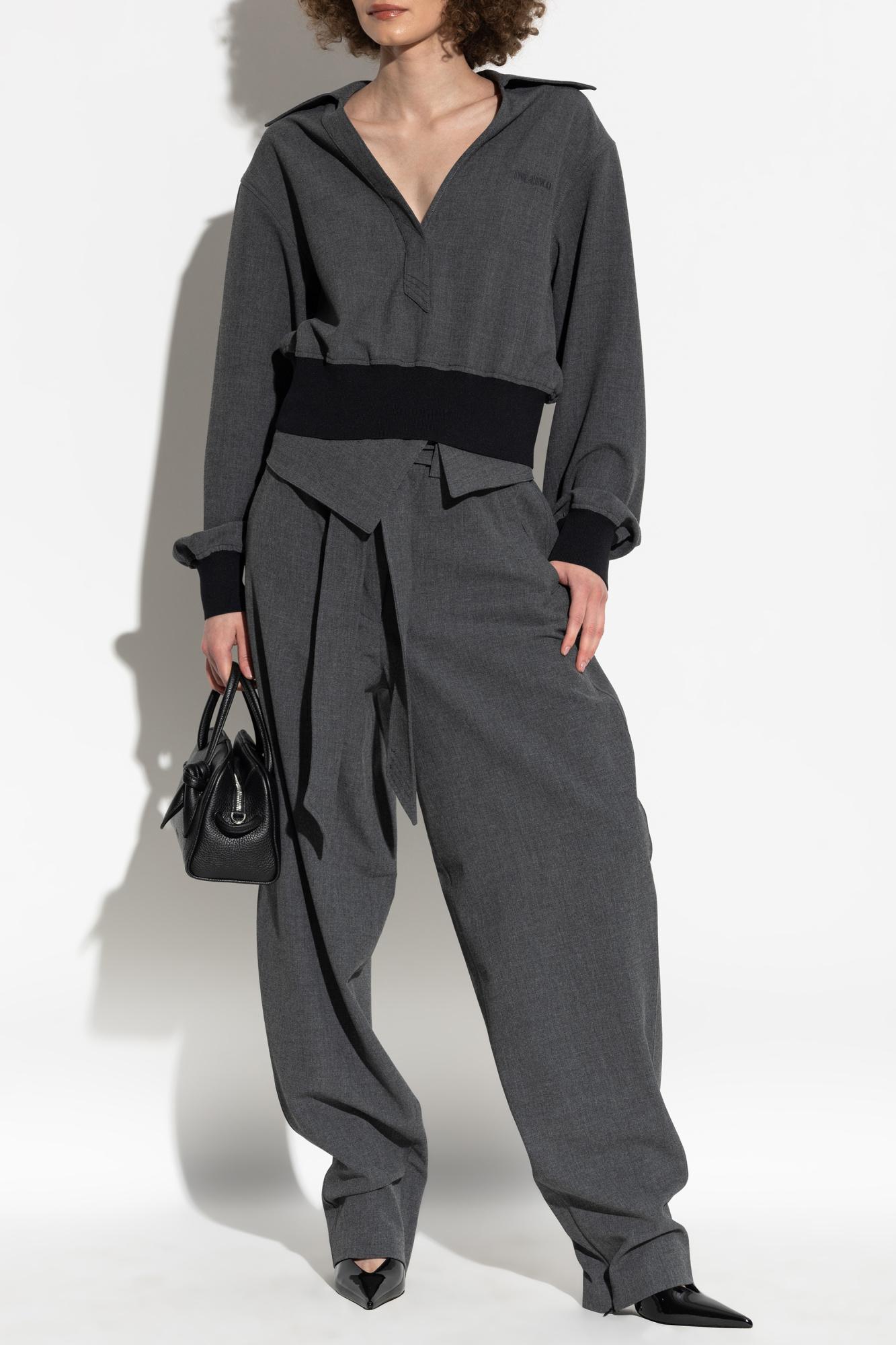 パンツ THE ATTICO Women Straight Pants 250WCP00034 876 GREY The Attico Straight-leg pants for Women | Online Sale up to
