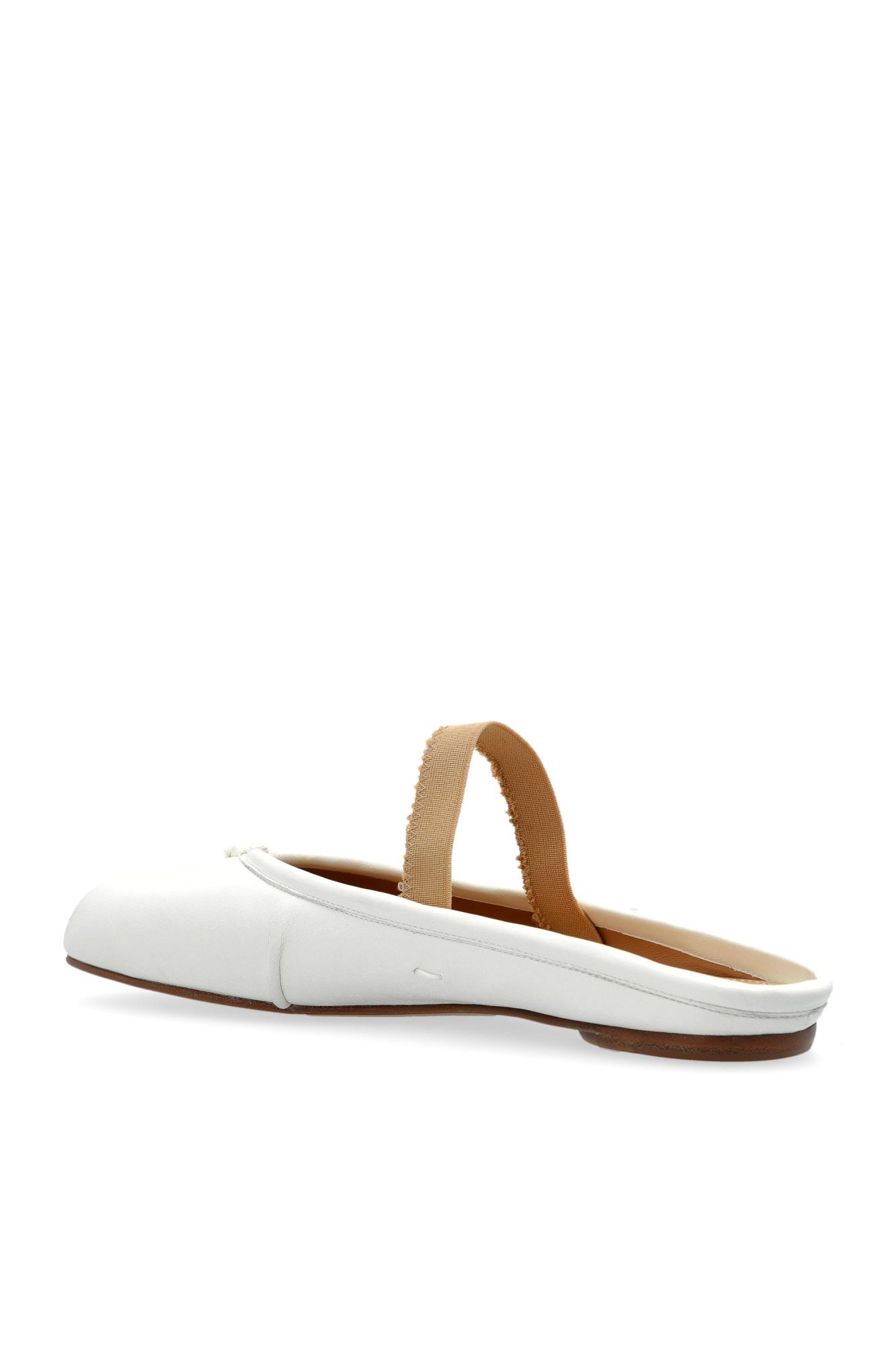 Maison Margiela Cut-Out Slides Tabi in White | Lyst