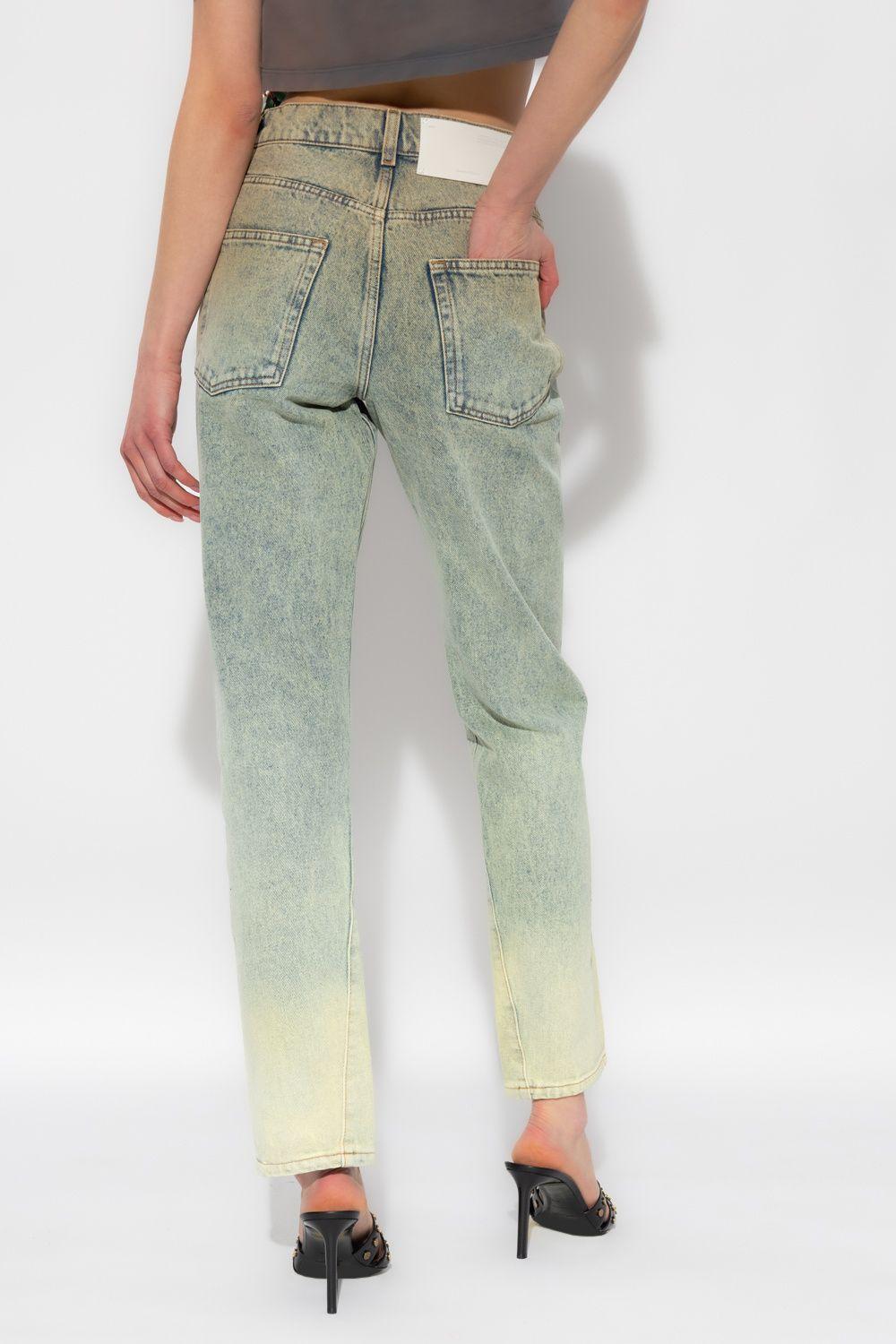 Off-White c/o Virgil Abloh Jeans With Logo in Green
