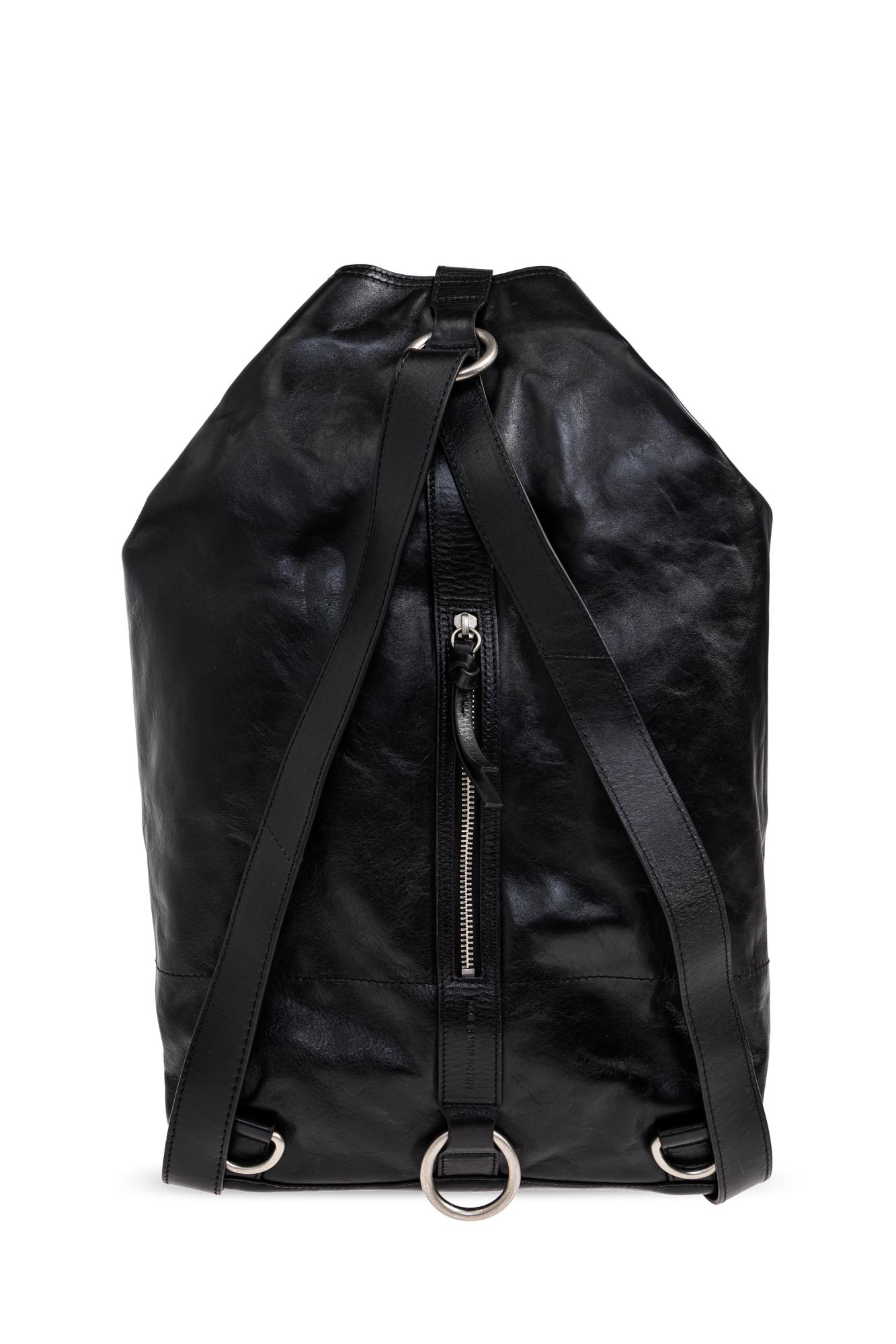 Dries Van Noten Leather Backpack in Black for Men | Lyst UK