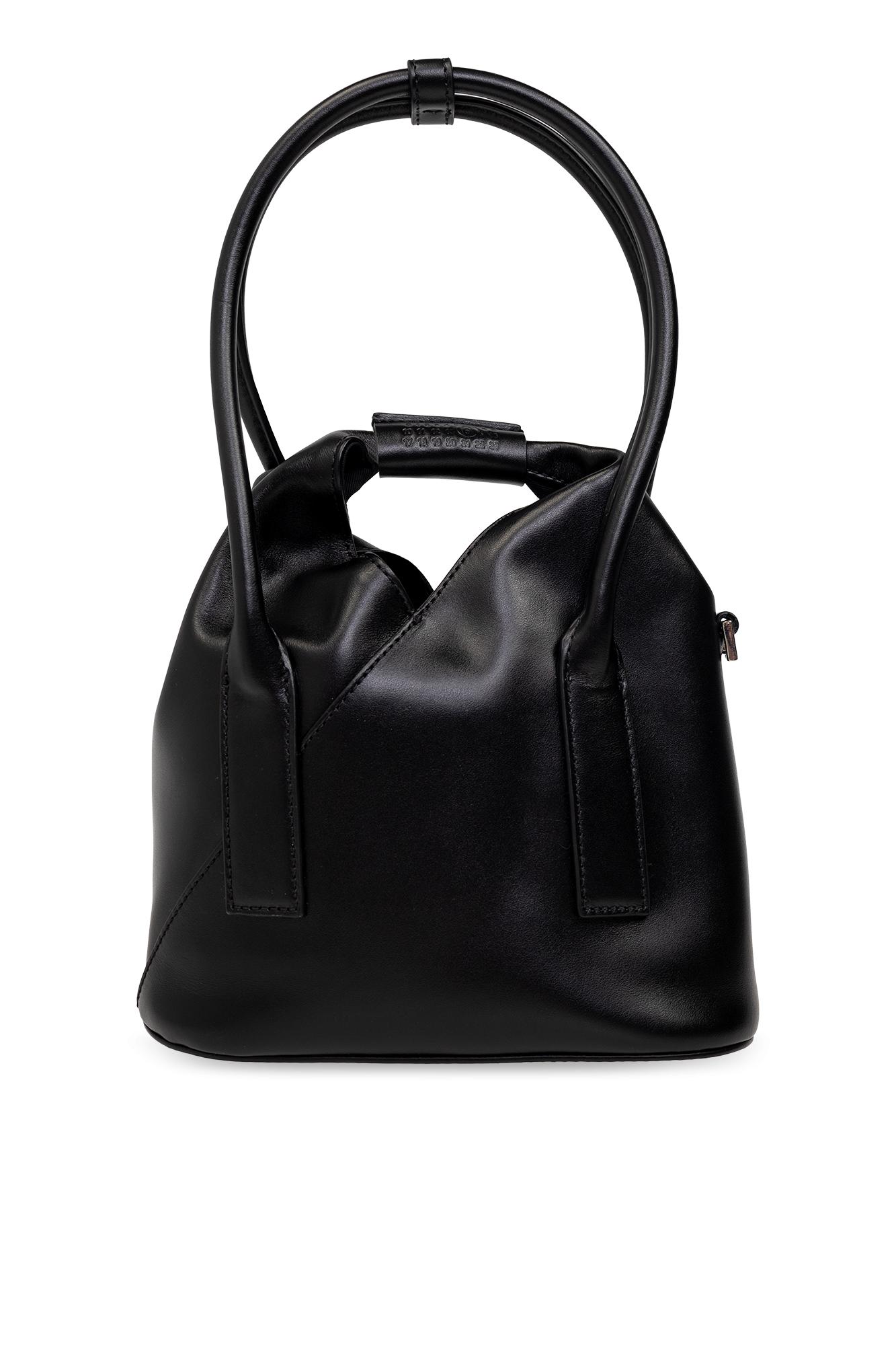 MM6 by Maison Martin Margiela Leather Shoulder Bag in Black | Lyst