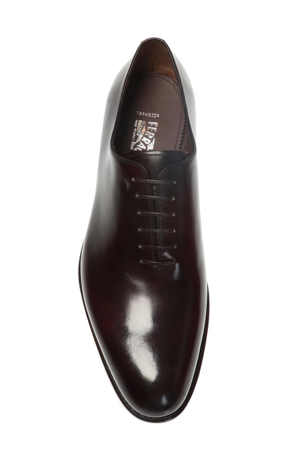 Ferragamo Leather 'angiolo' Oxford Shoes in Black for Men Lyst