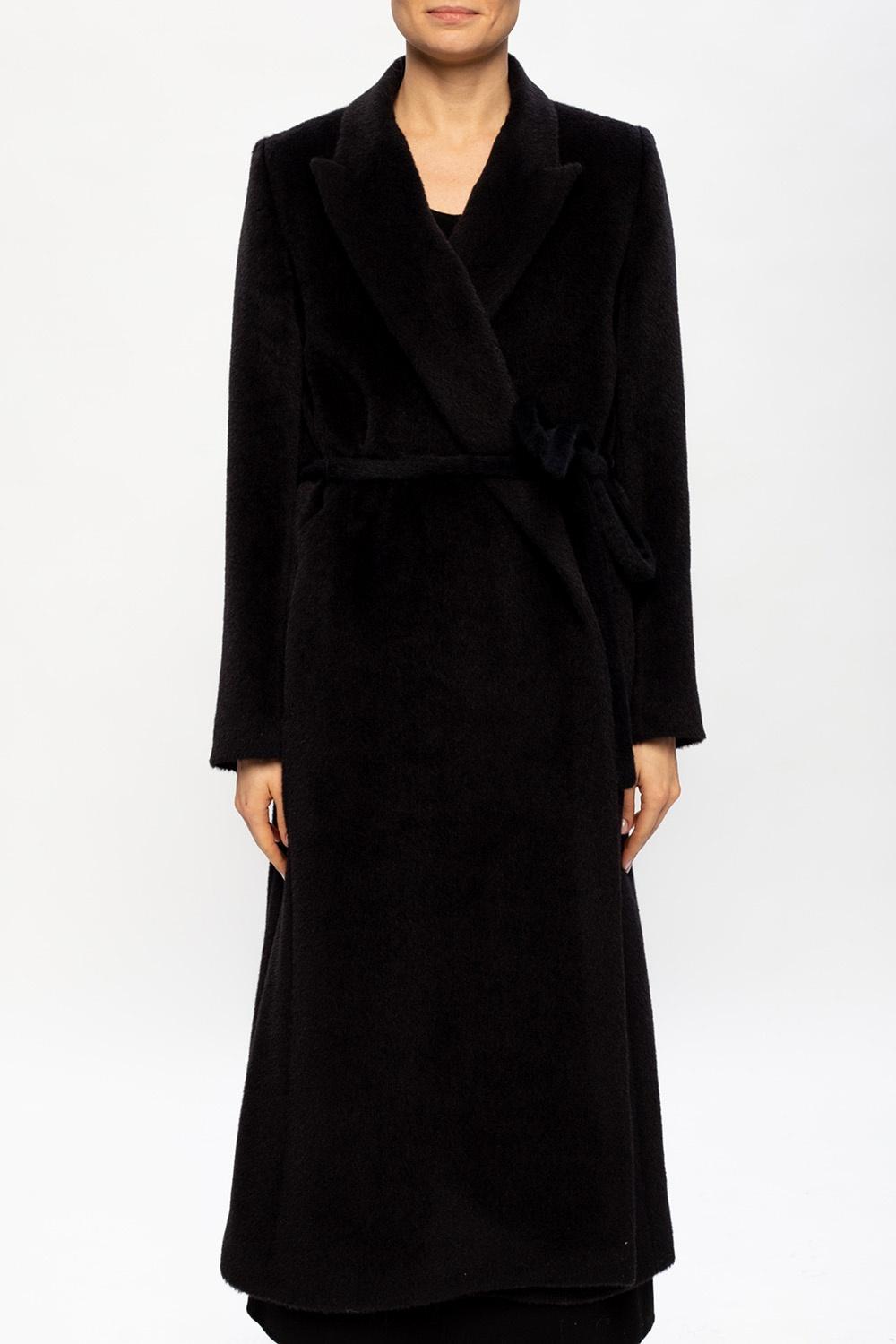black alpaca coat