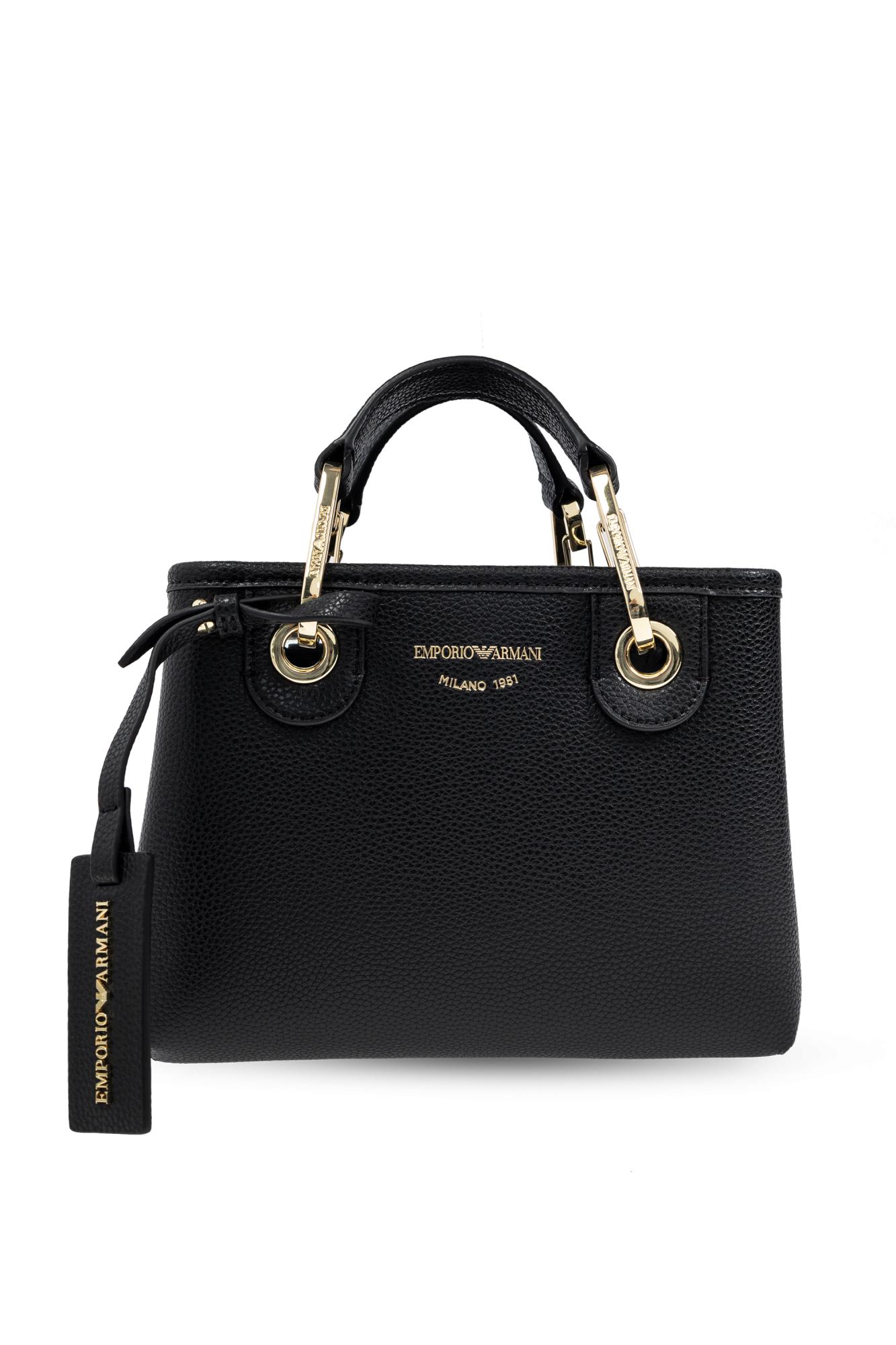 Emporio Armani Shoulder Bag 'Borsa' in Black | Lyst UK