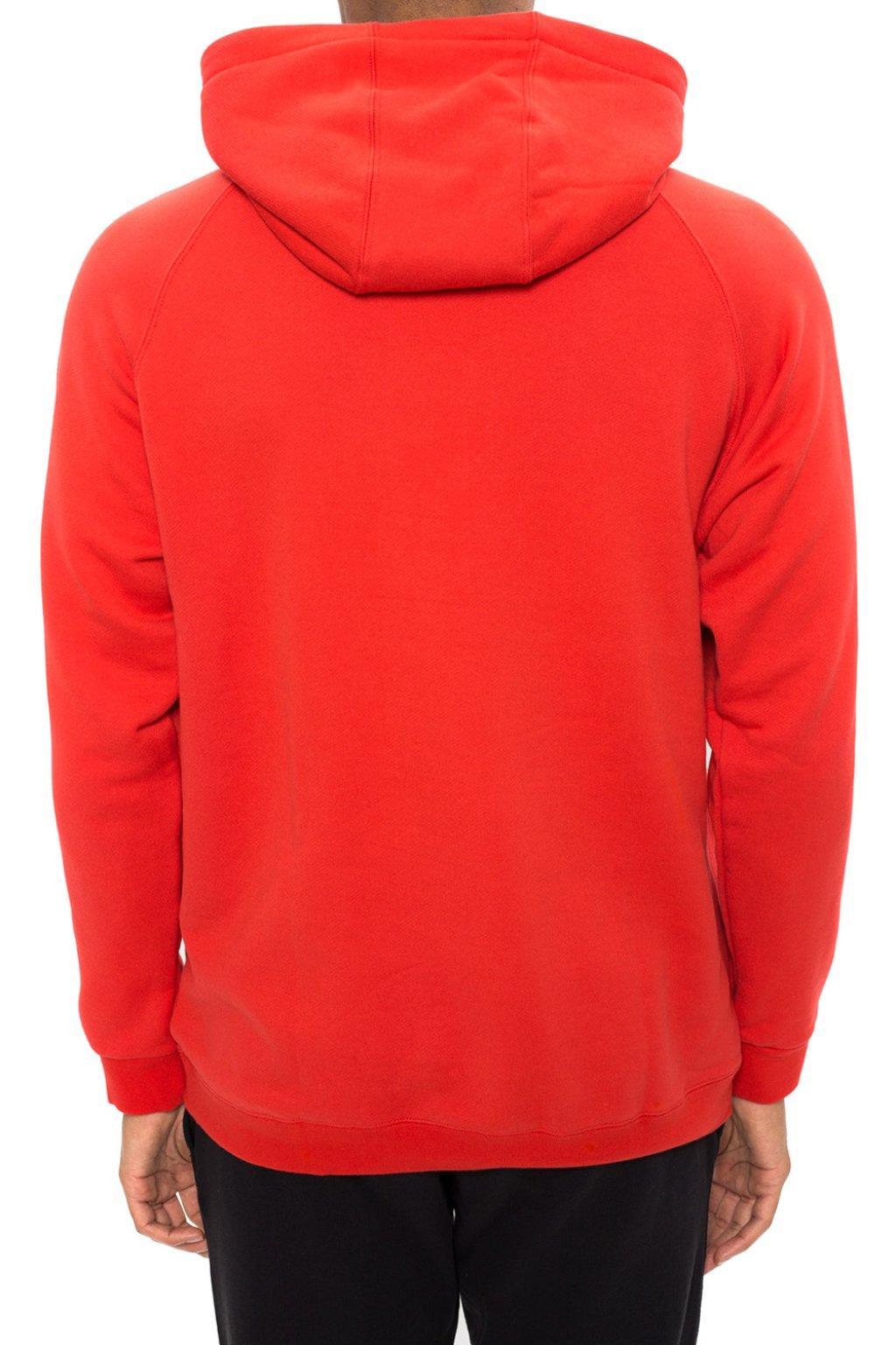 adidas Originals Cotton Logo Hoodie in Red for Men - Lyst