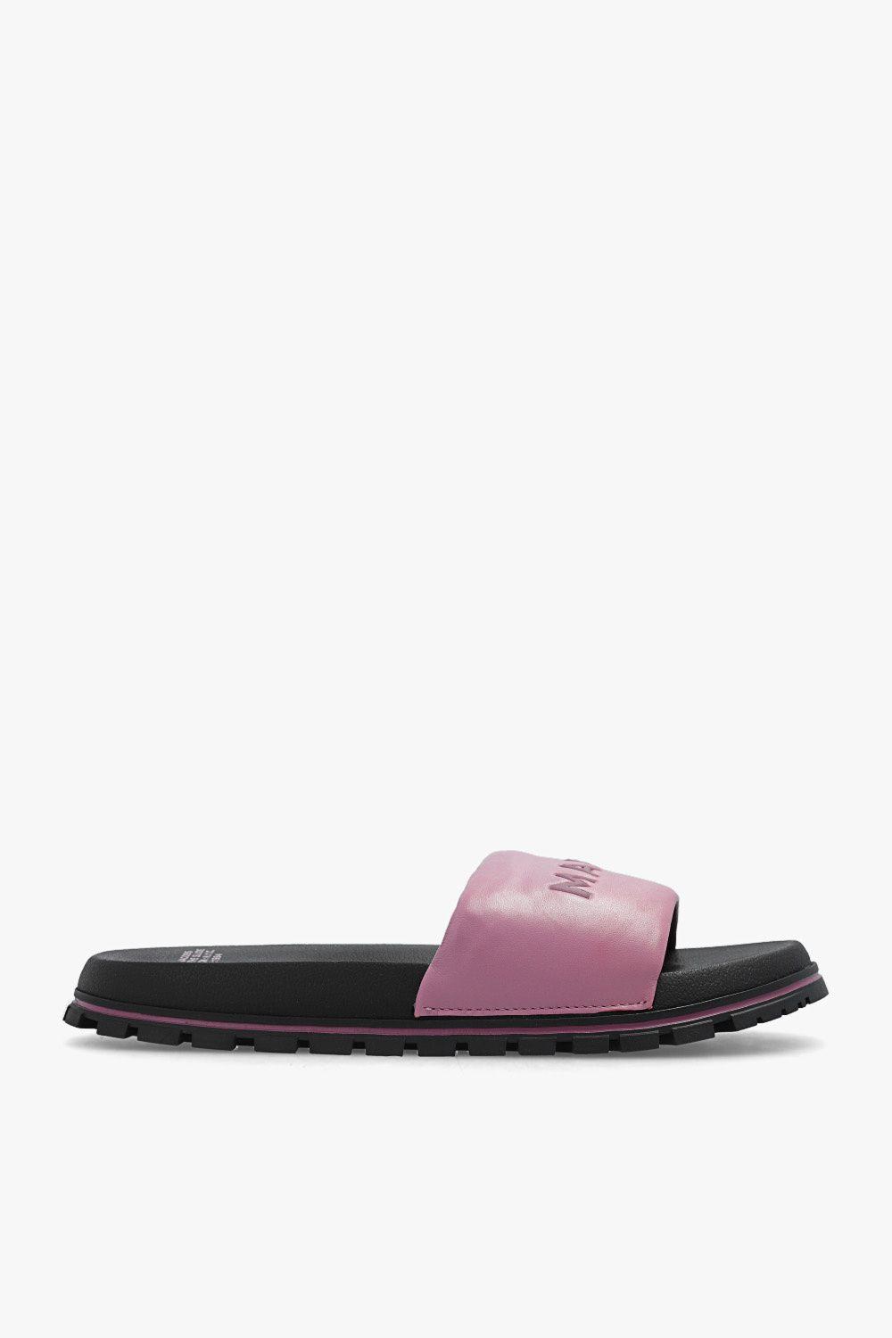 Marc Jacobs 'the Slide' Leather Slides in White Lyst