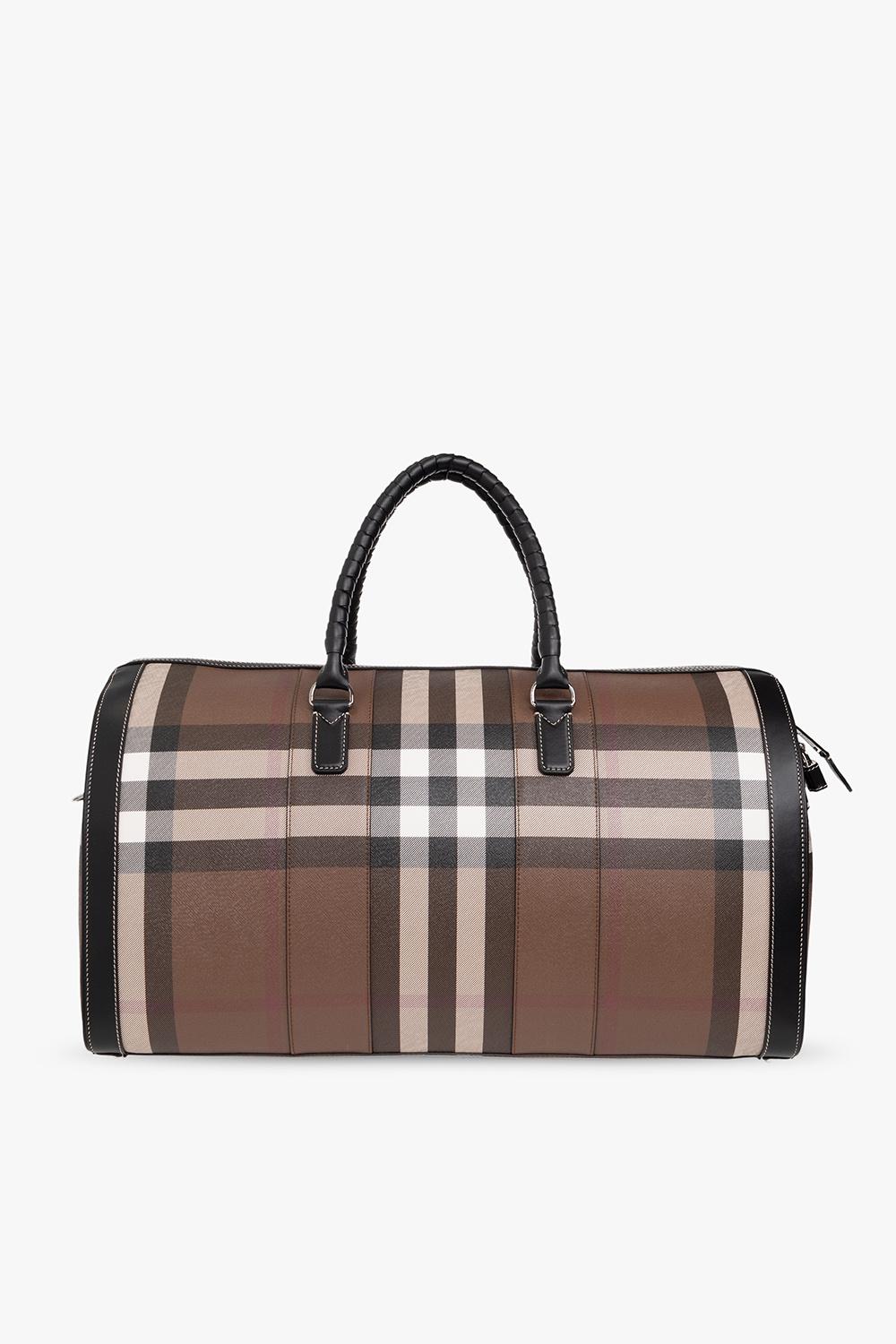 Mens Bags Duffel bags and weekend bags Burberry Cotton boston Holdall in Brown for Men 