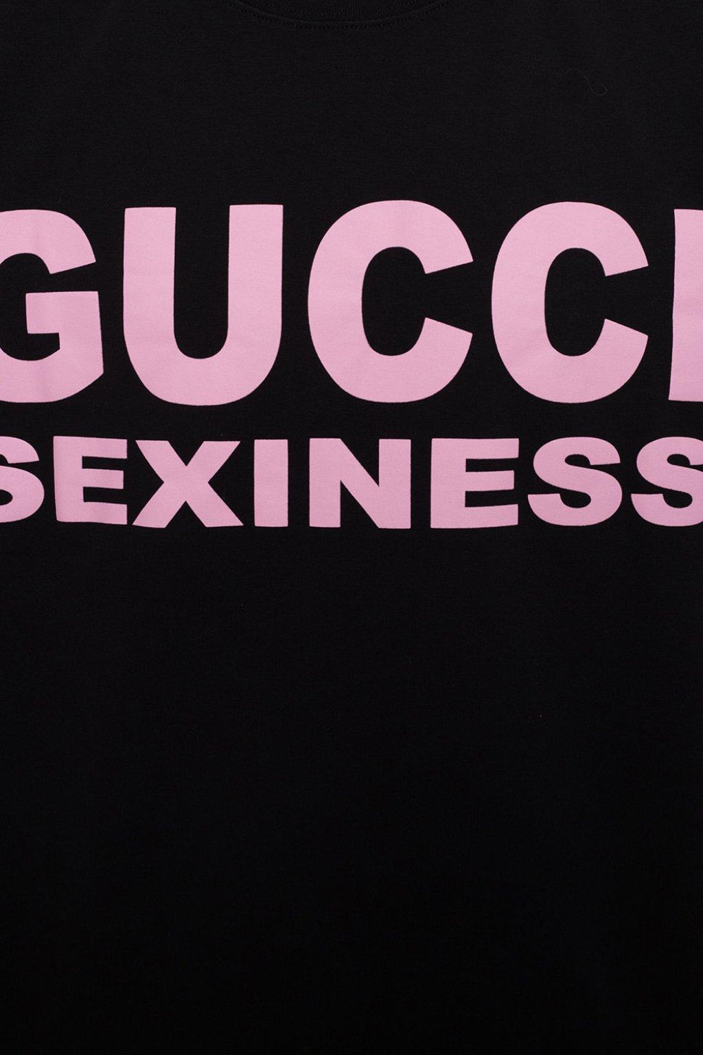 Gucci Sexiness Logo T-shirt in Black for Men | Lyst UK Gucci Sexiness Logo T-shirt in Black for Men | Lyst UK