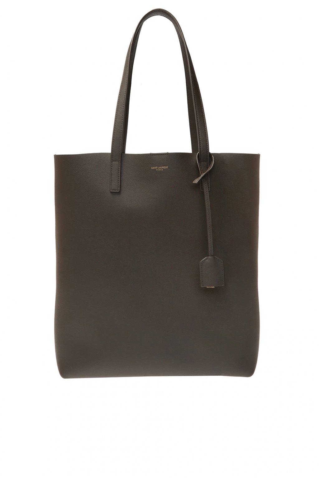 Saint Laurent Leather Shopping Bag Toy in Grey (Gray) | Lyst