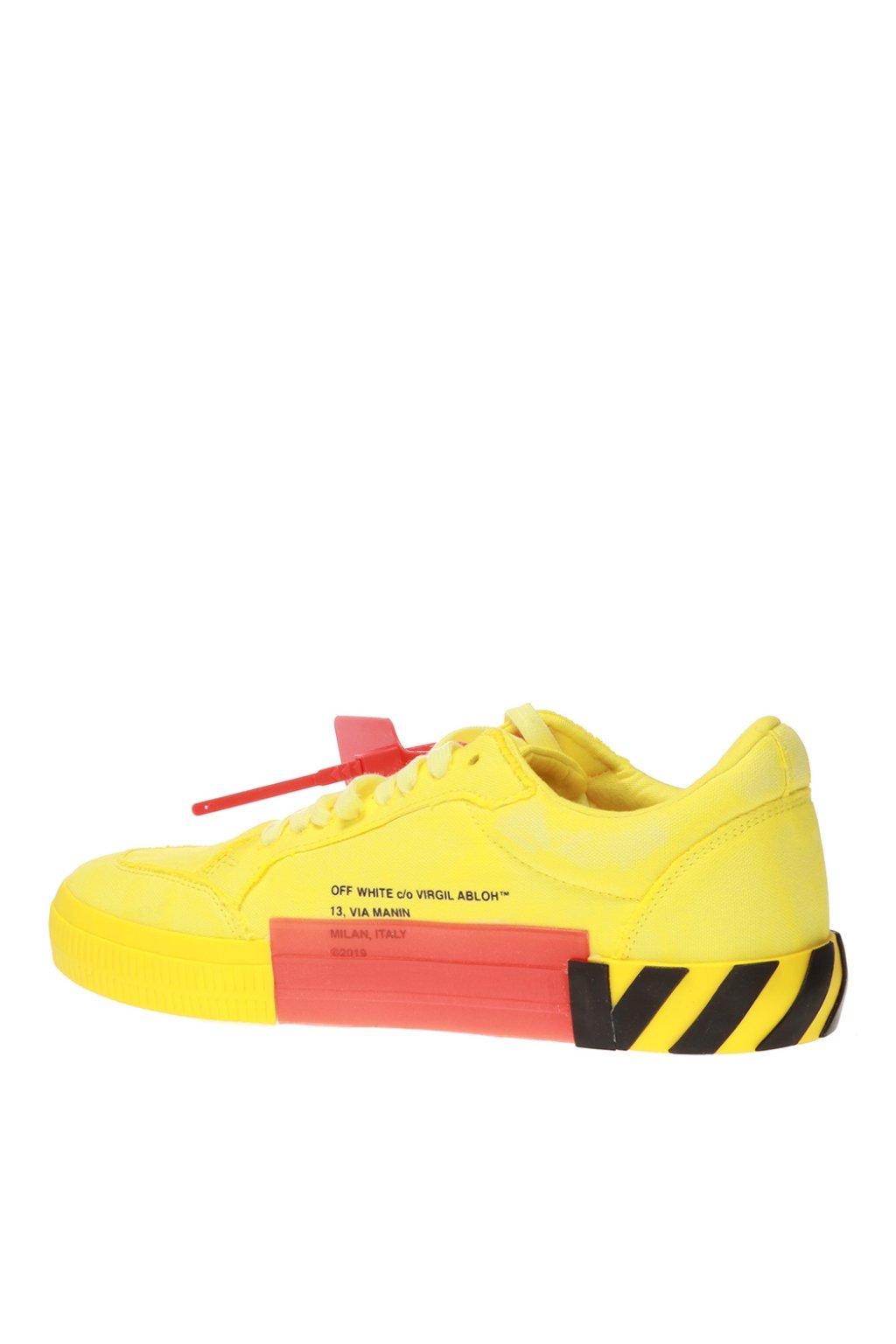 yellow vulcanized low sneakers