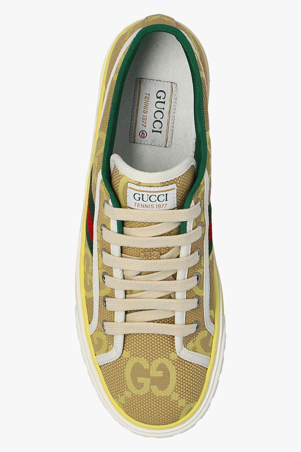 Gucci Tennis 1977 GG Multicolor High-top Sneakers in Yellow