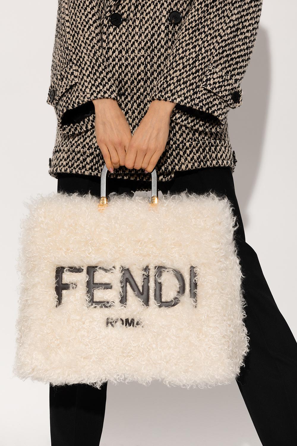 Fendi 'sunshine Large' Shopper Bag in Natural | Lyst