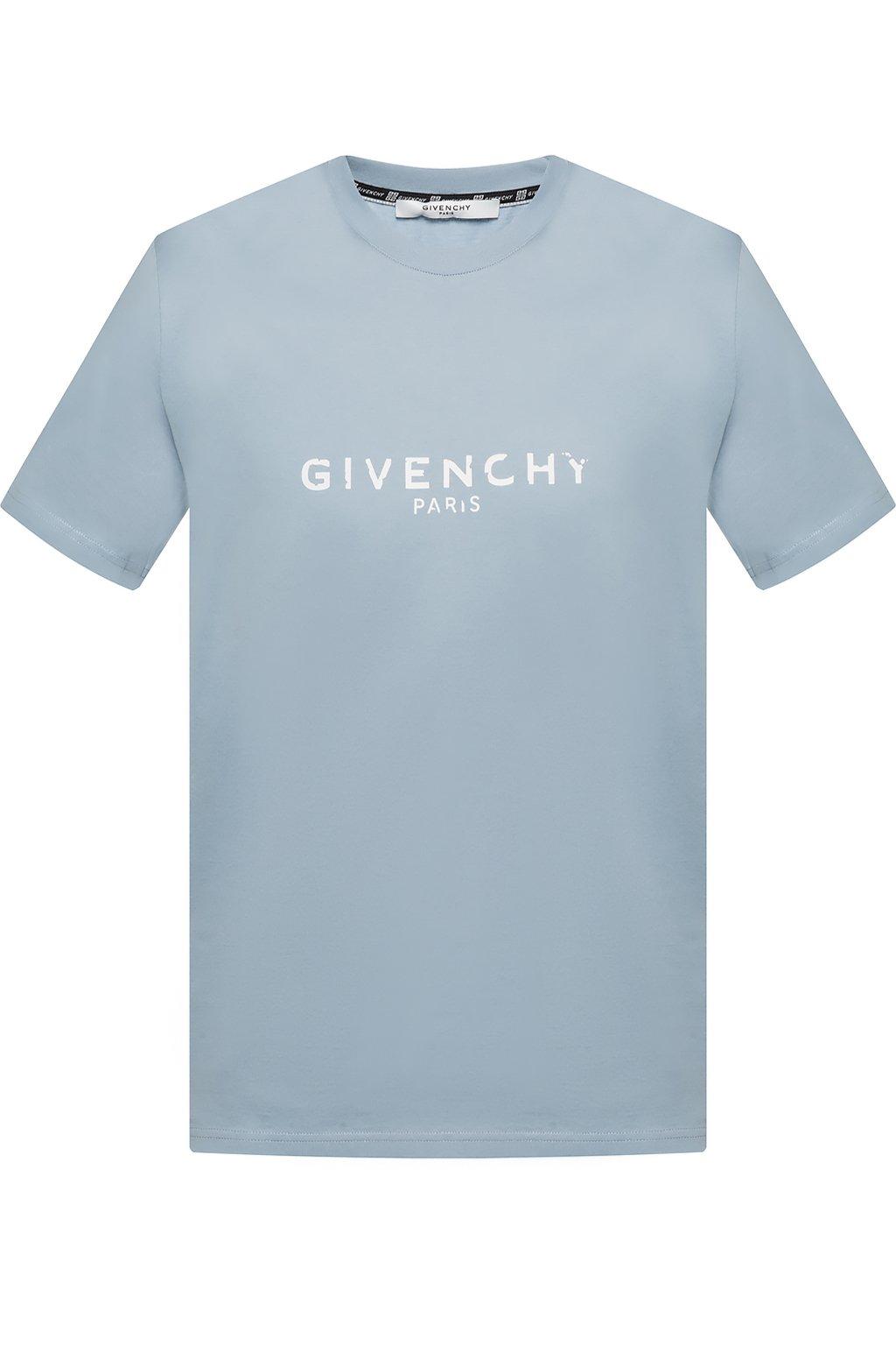 Givenchy Faded Logo T-shirt in Pale Blue (Blue) for Men | Lyst