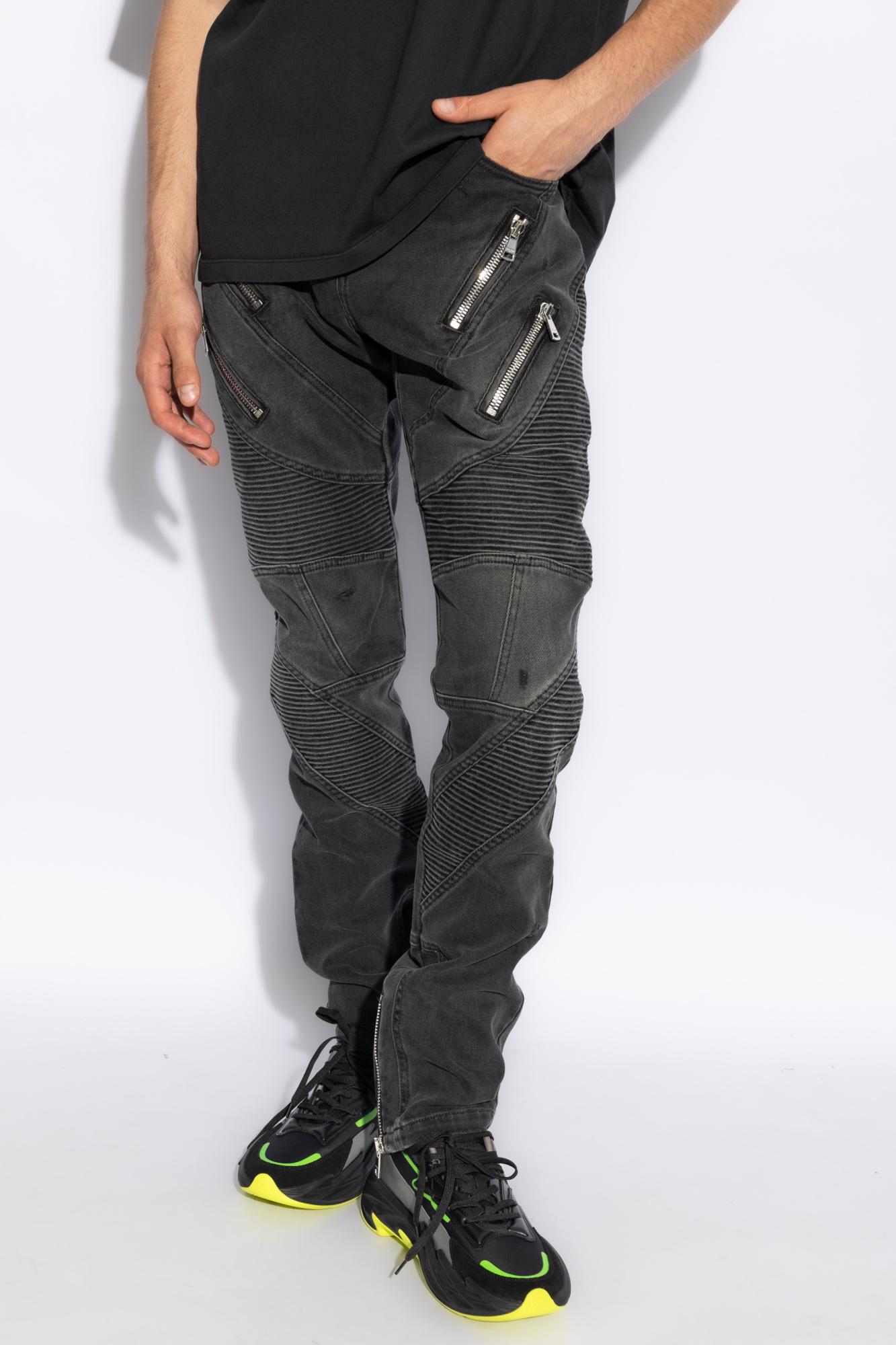 Black balmain jeans 2025
