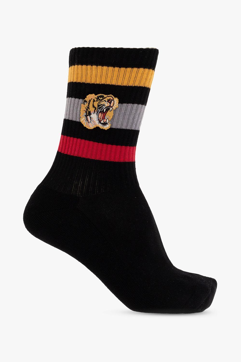 Gucci Socks With Animal Motif in Black for Men | Lyst