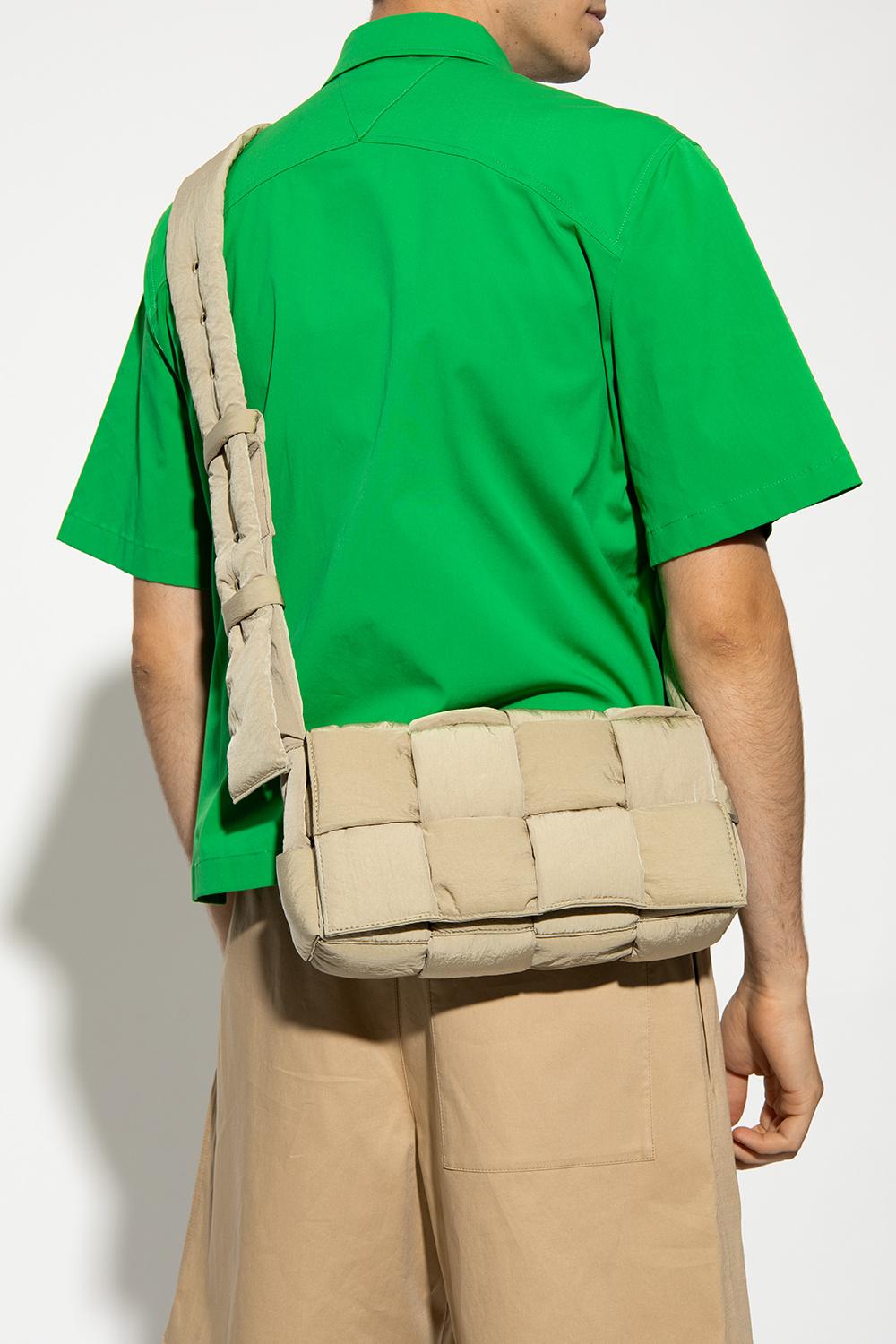 Bottega Veneta Men's Padded Intreccio Denim Medium Crossbody Bag
