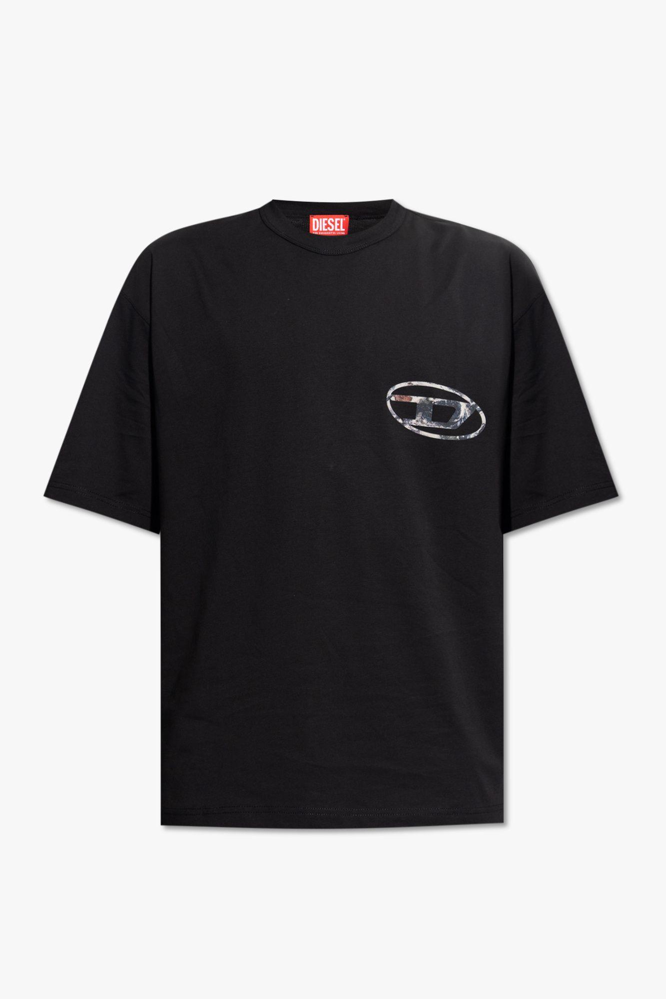 DIESEL 't-wash-l6' T-shirt in Black | Lyst