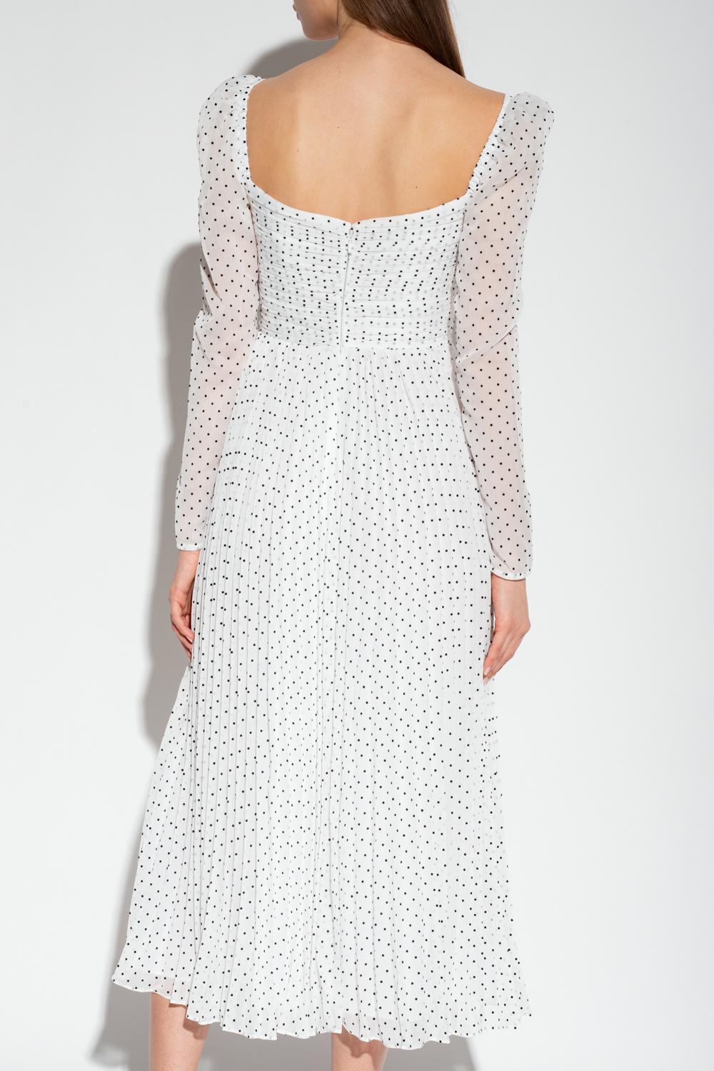 White long sleeve polka dot clearance dress