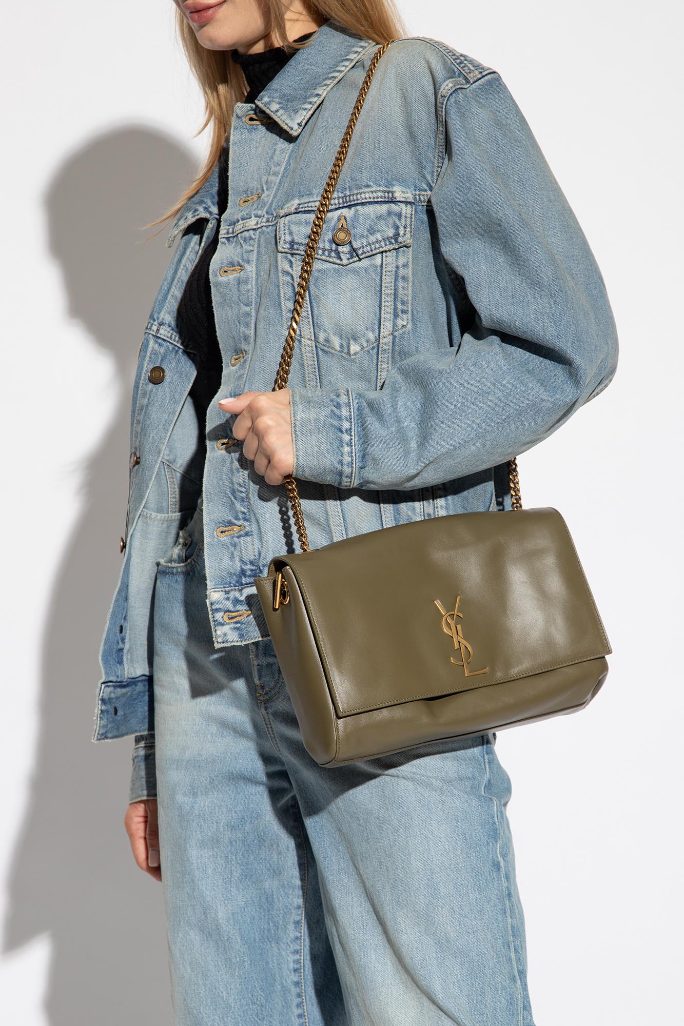 Saint Laurent Kate Medium Reversible Shoulder Bag in Brown Lyst