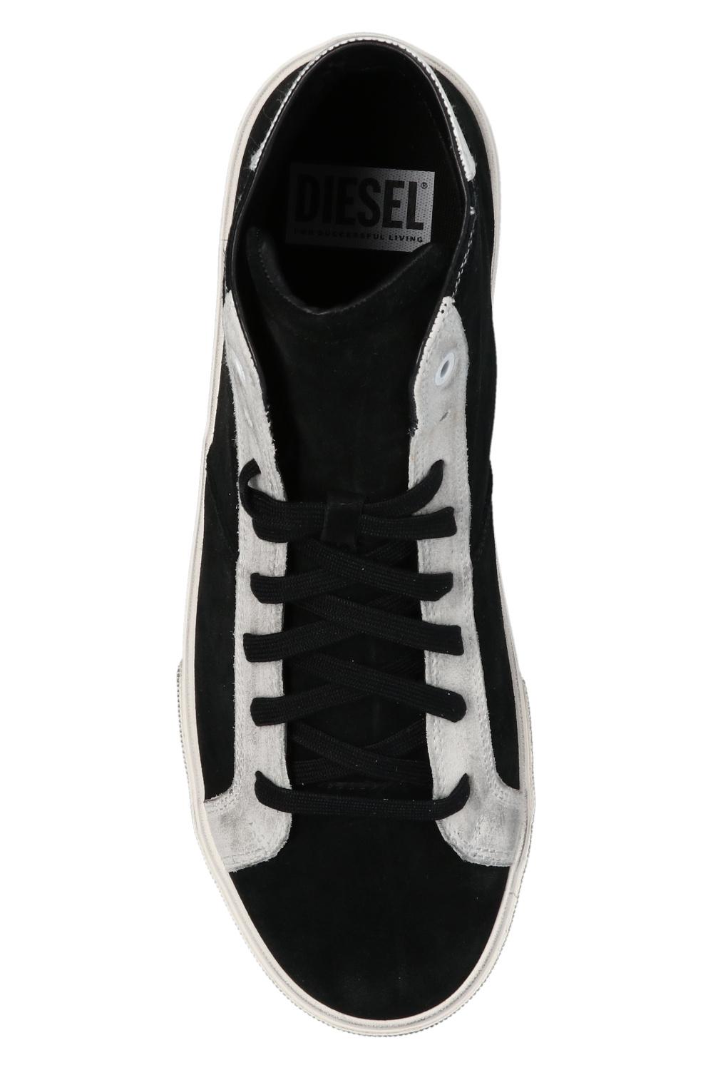 DIESEL Suede 's-mydori' Sneakers in Black for Men - Lyst