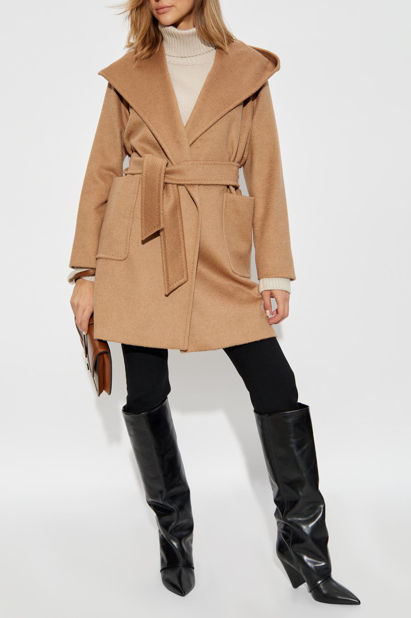 Max Mara Coat Rialto With Hood in Natural Lyst UK