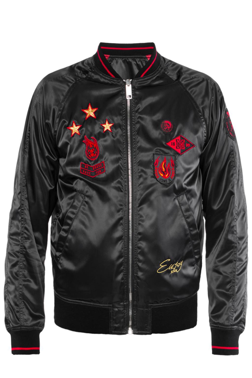 diesel bomber leather jacket