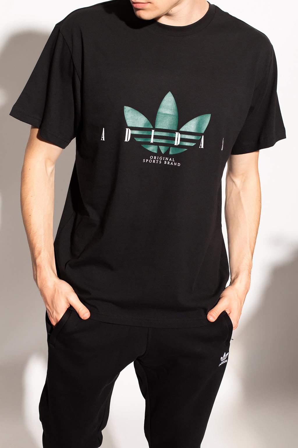 adidas Originals Cotton T-shirt With Logo in Black for Men | Lyst