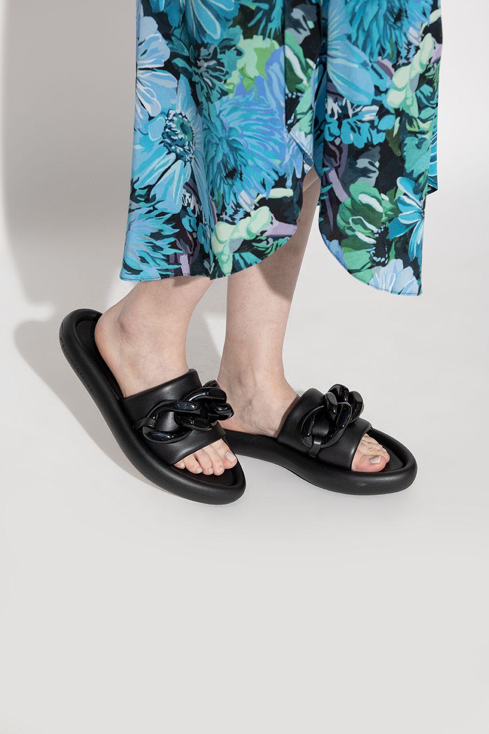 Stella McCartney 'air' Slides in Black | Lyst